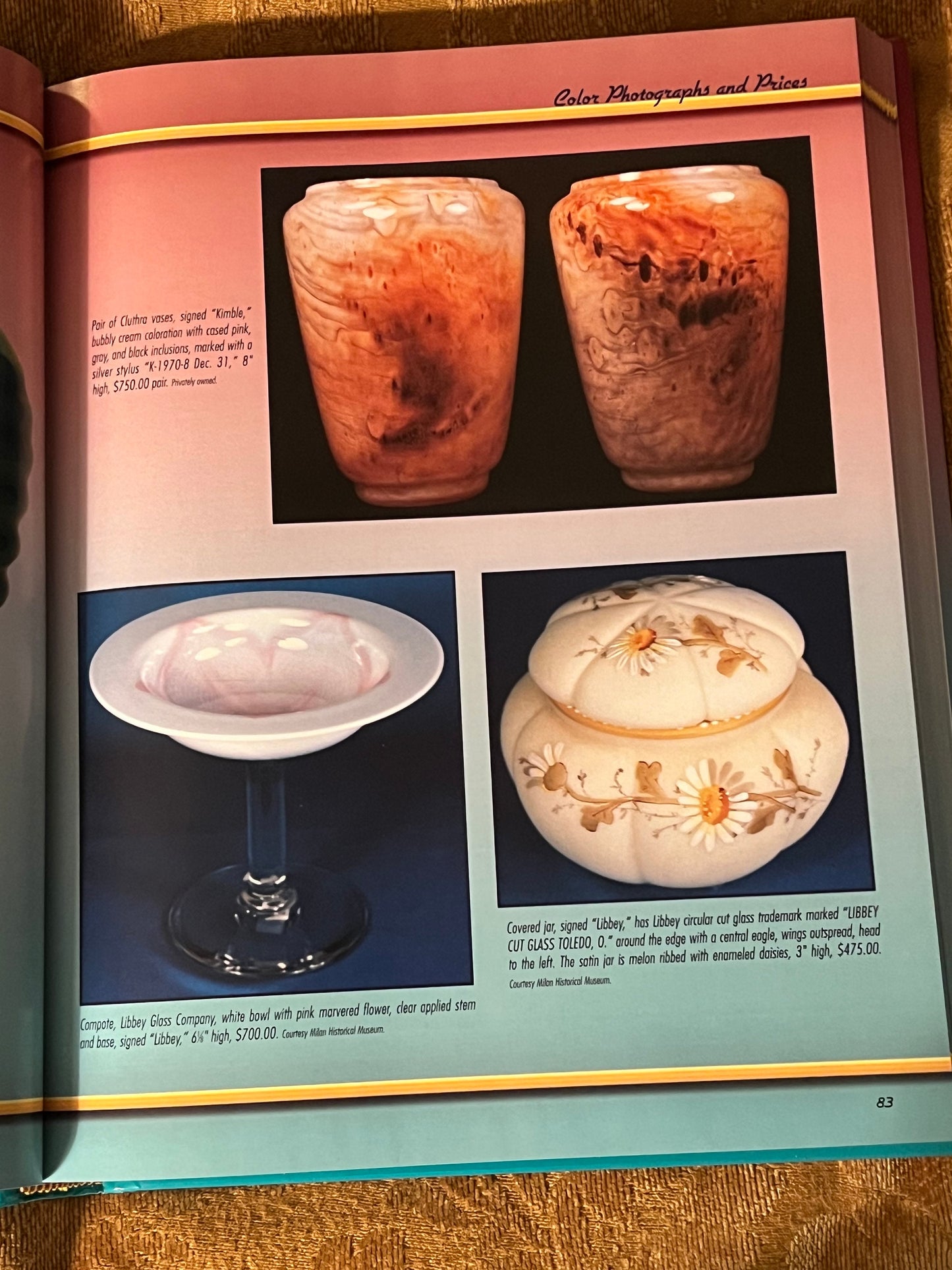Vintage Collector’s American Art Glass by John A. Shuman III Book Guide Tiffany Lenox Steuben Sandwich Mount Washington Lover Antiques