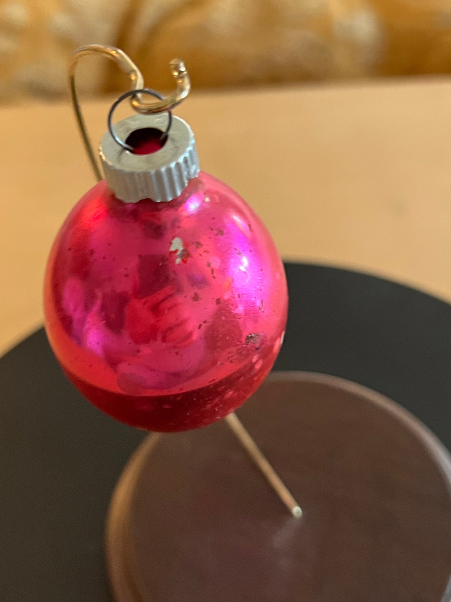 Vintage Shiny Brite Teardrop Ornament, Pink Ornament, Circa 1940’s Lover Antiques and Vintage