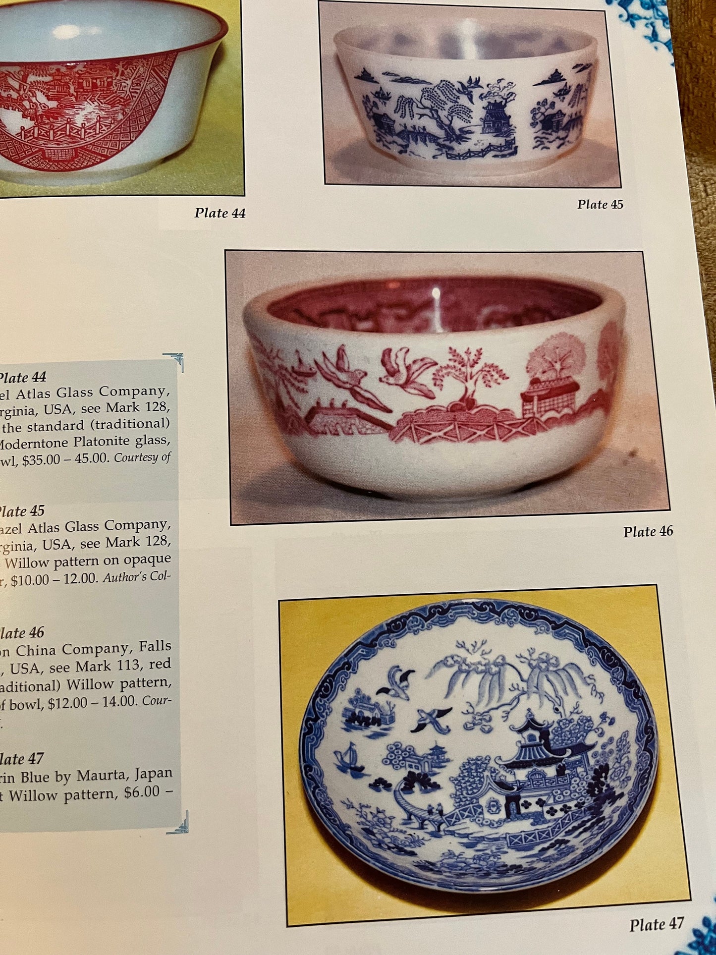 Collecting Blue Willow China Book Identification & Value Guide by M.A. Harman Lover Antiques and Vintage