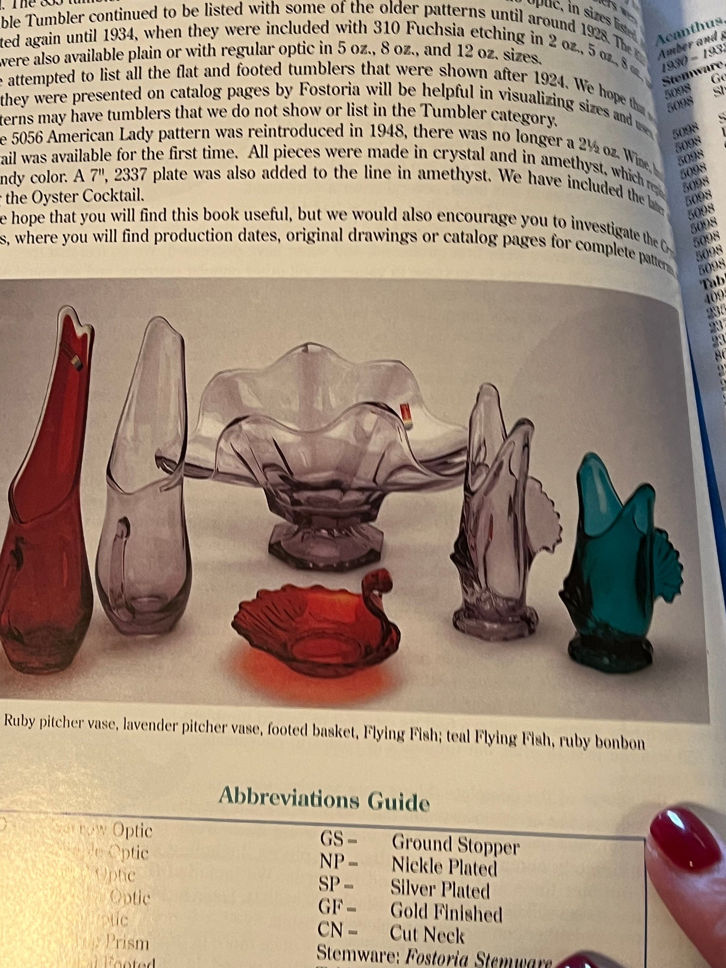 The Fostoria Value Guide Book by Milbra Long & Emily Seate Glass Art Book Lover Antiques and Vintage