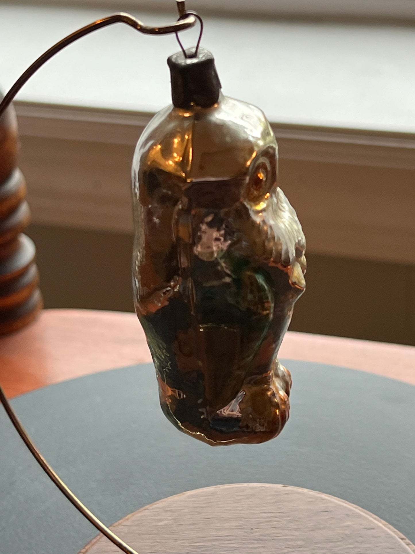 Antique Owl Ornament Made in Germany Hand Blown Glass Owl Christmas Holiday Lover Antiques and Vintage