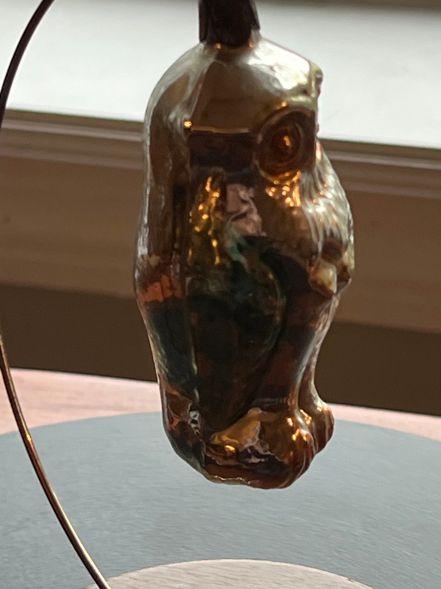 Antique Owl Ornament Made in Germany Hand Blown Glass Owl Christmas Holiday Lover Antiques and Vintage