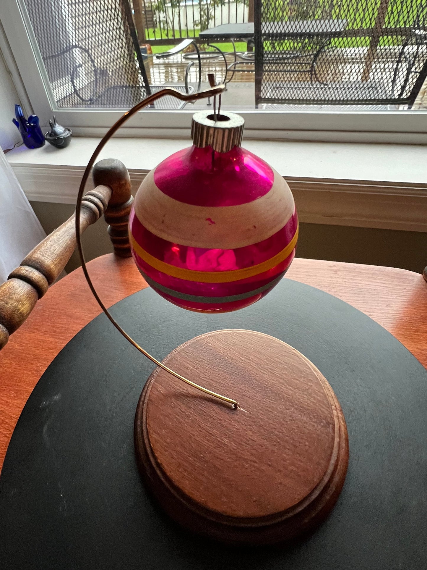 Vintage Shiny Brite Striped Ball Ornament Circle Circa 1940’s Lover Antiques and Vintage