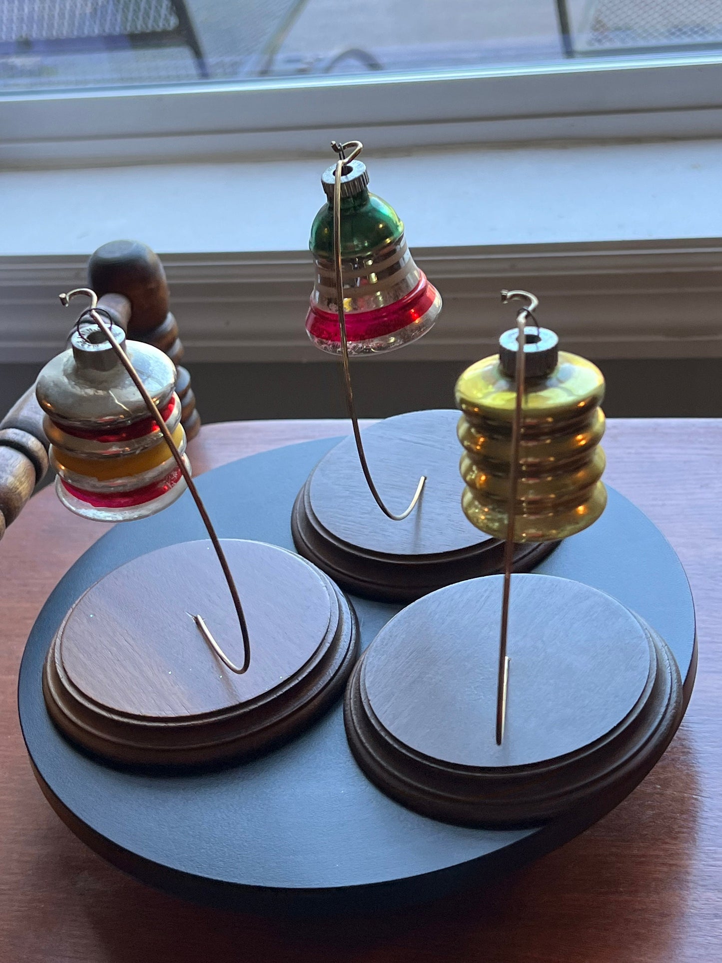 Vintage Shiny Brite Collection of 3 Ornaments 2 Lanters and 1 Bell Circa 1940’s Lover Antiques and Vintage