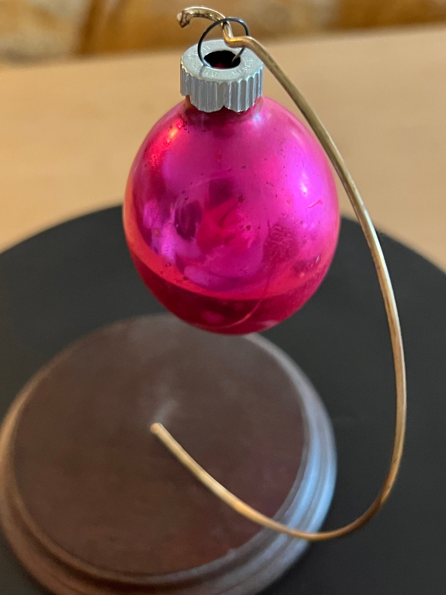 Vintage Shiny Brite Teardrop Ornament, Pink Ornament, Circa 1940’s Lover Antiques and Vintage