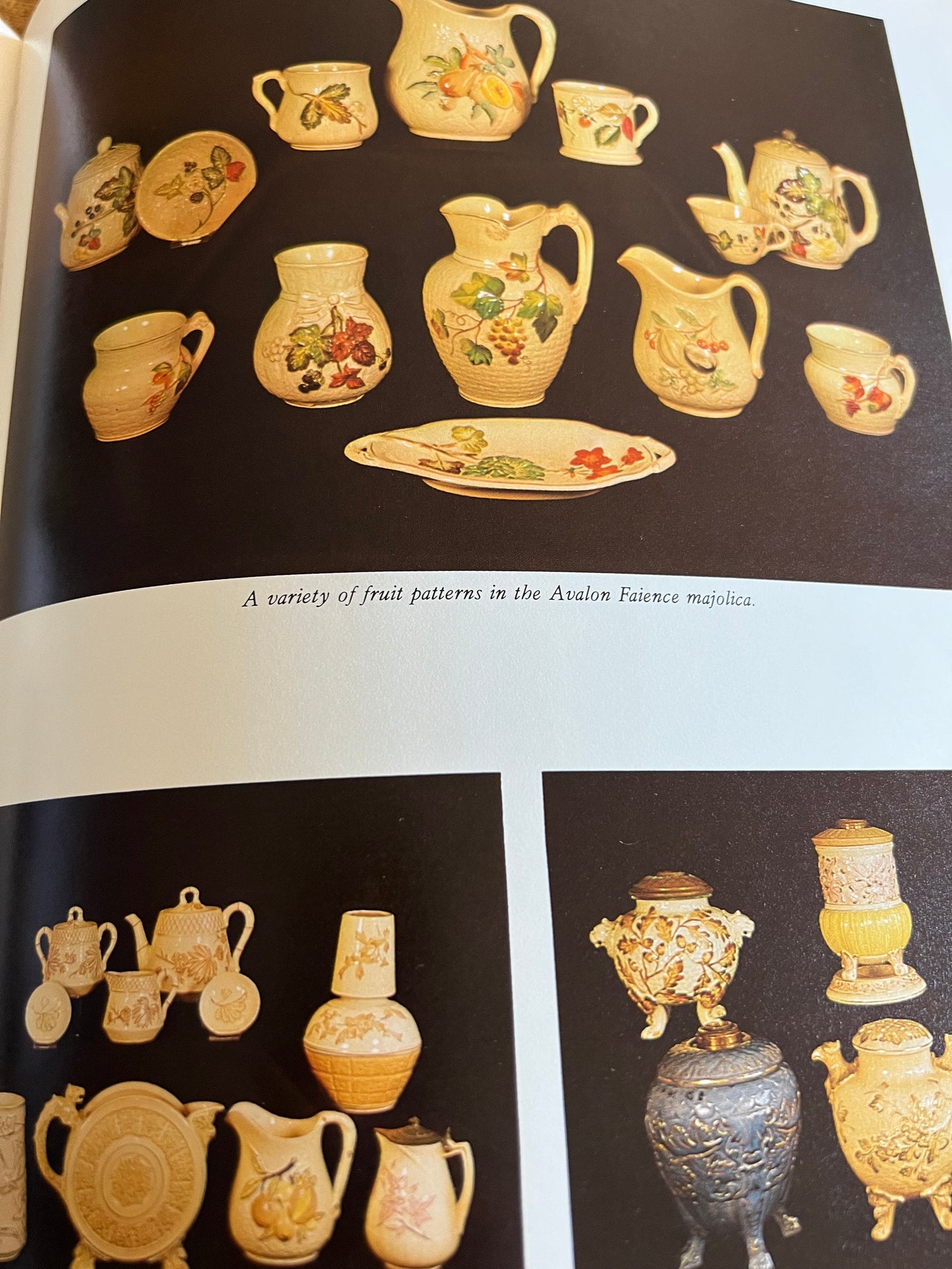 American Majolica 1950-1900 Book, by M. Charles Robert, Pottery Company, Bennett Brothers, Rockingham Ware, Lover Antiques and Vintage