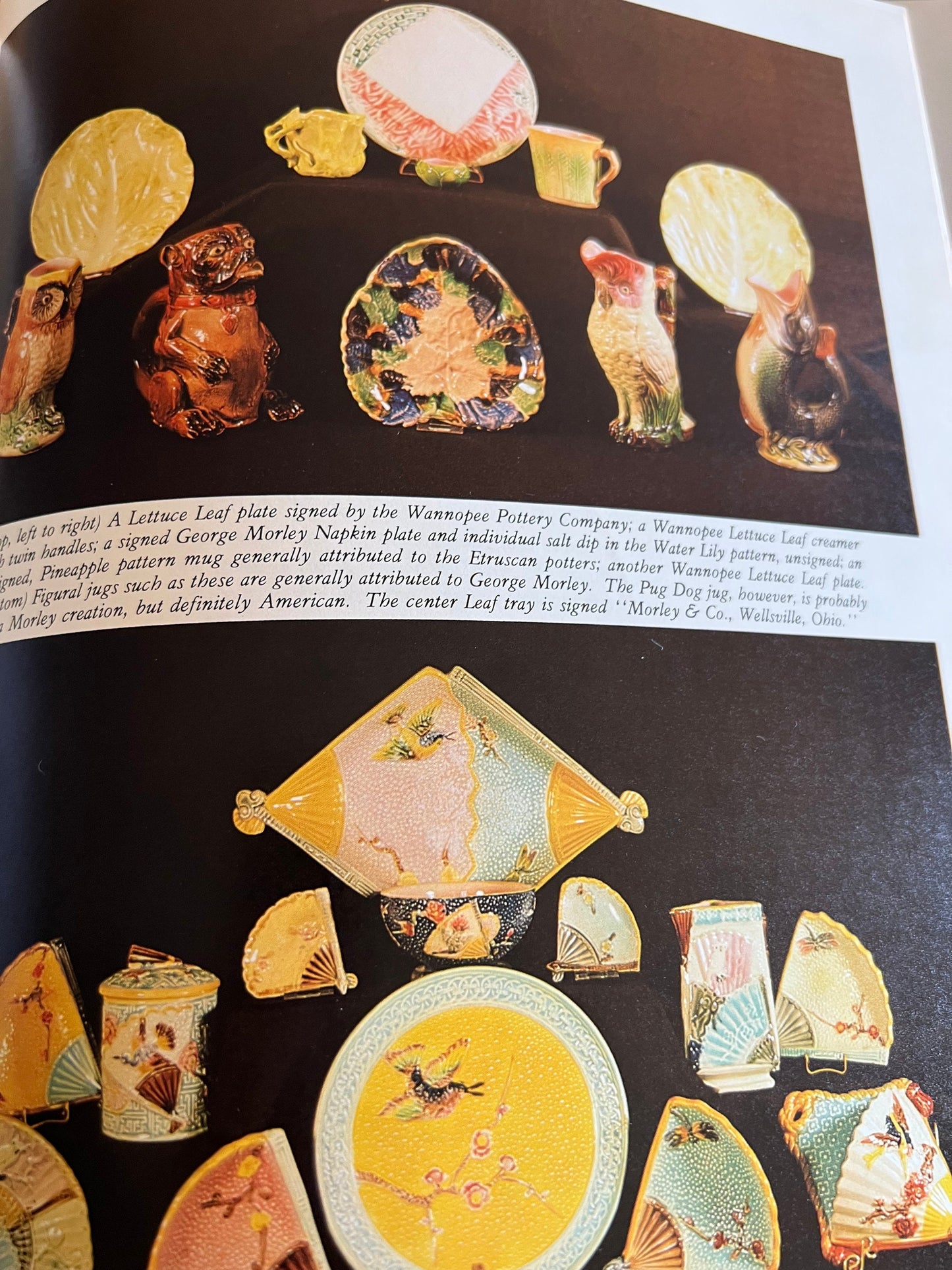 American Majolica 1950-1900 Book, by M. Charles Robert, Pottery Company, Bennett Brothers, Rockingham Ware, Lover Antiques and Vintage