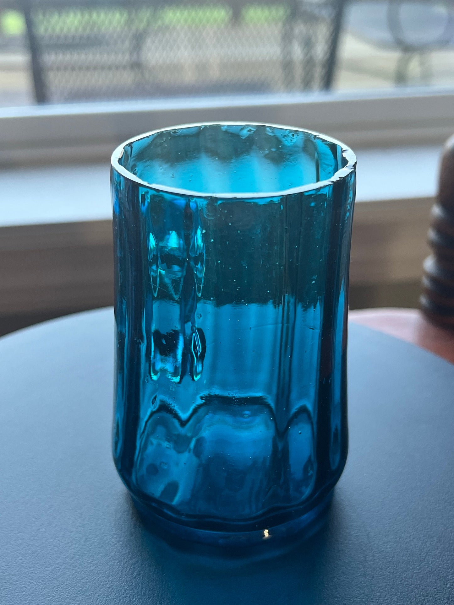 Vintage Blue Glass Cup, Blue Glass with Handle, Lover Antiques and Vintage