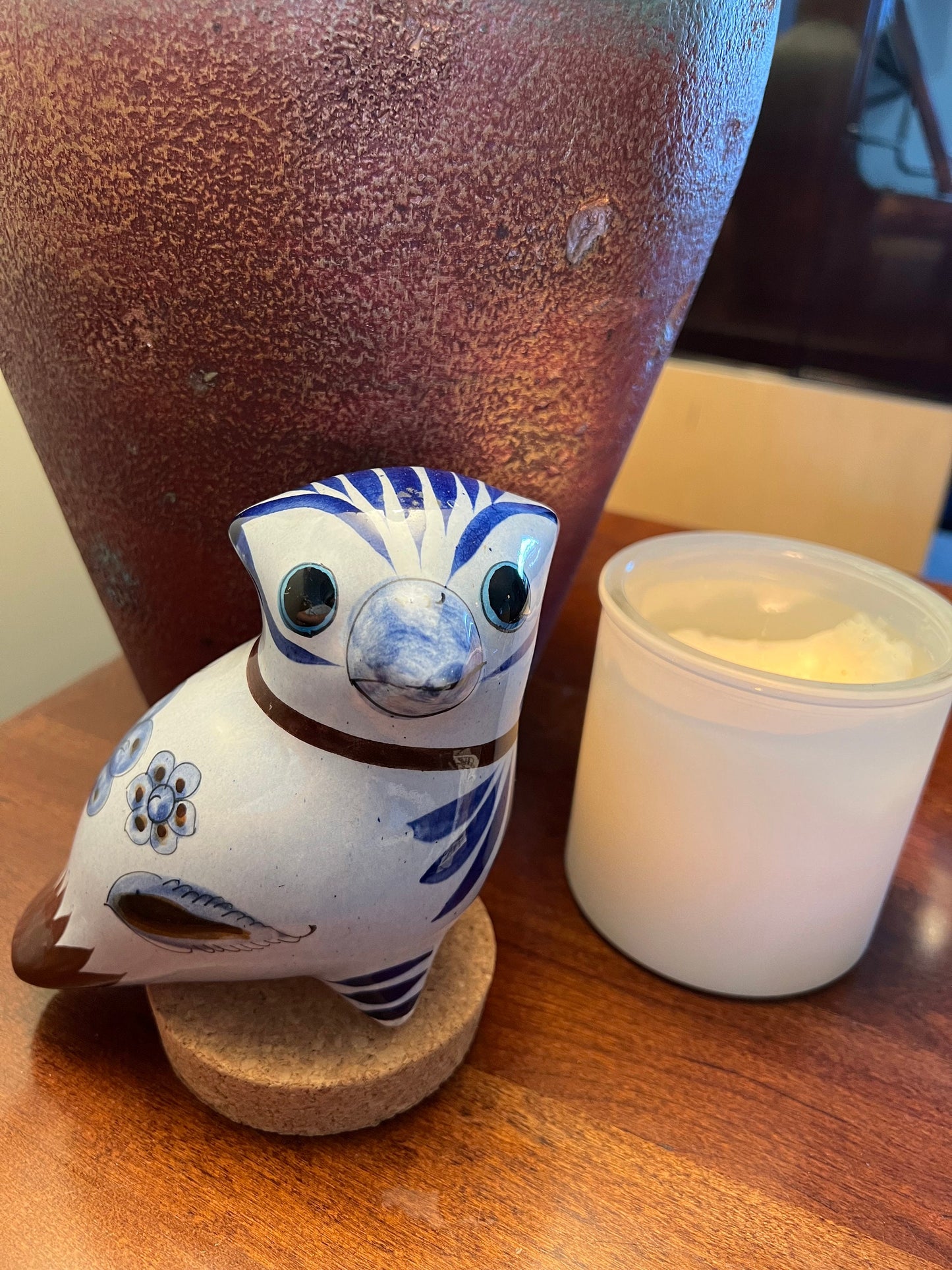 Vintage Tonala Mexican Pottery Owl, LAT 4 Mexico, Ken Edwards Pottery, Owl Art, Mid-Century Modern Pottery, Bird Lover Antiques and Vintage