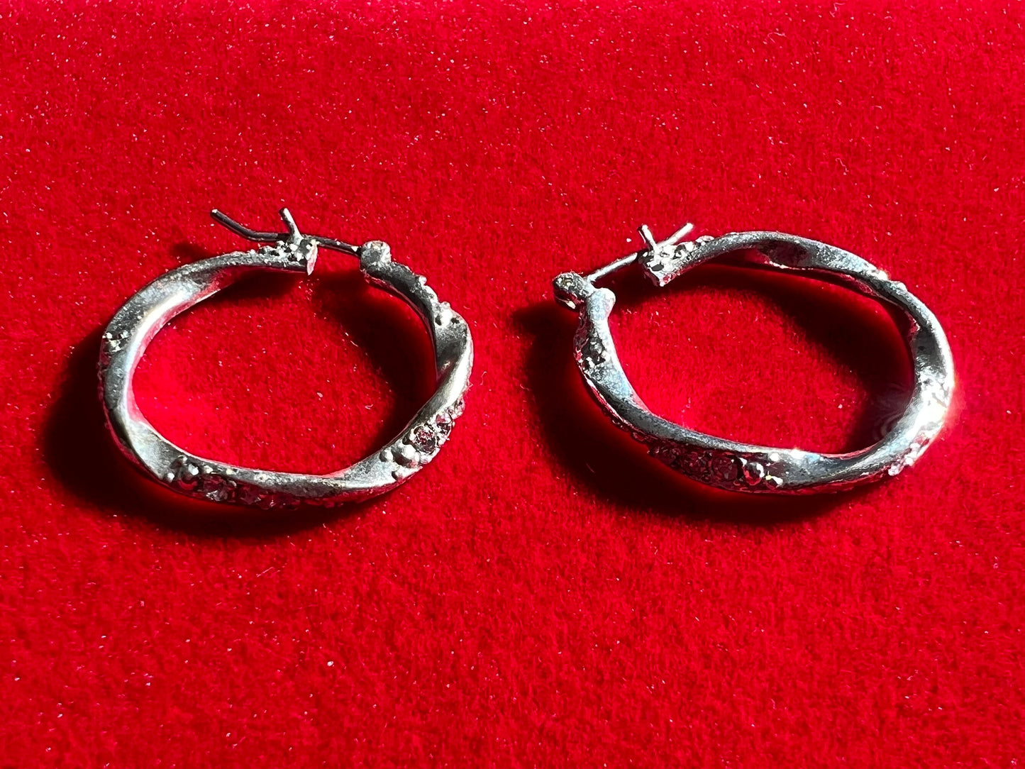 Vintage Silver Twisted Hoop Earrings, Swirl Earring, Twist Jewelry, Twist Earrings, Lover Antiques and Vintage