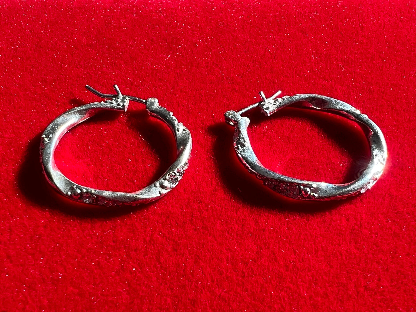 Vintage Silver Twisted Hoop Earrings, Swirl Earring, Twist Jewelry, Twist Earrings, Lover Antiques and Vintage