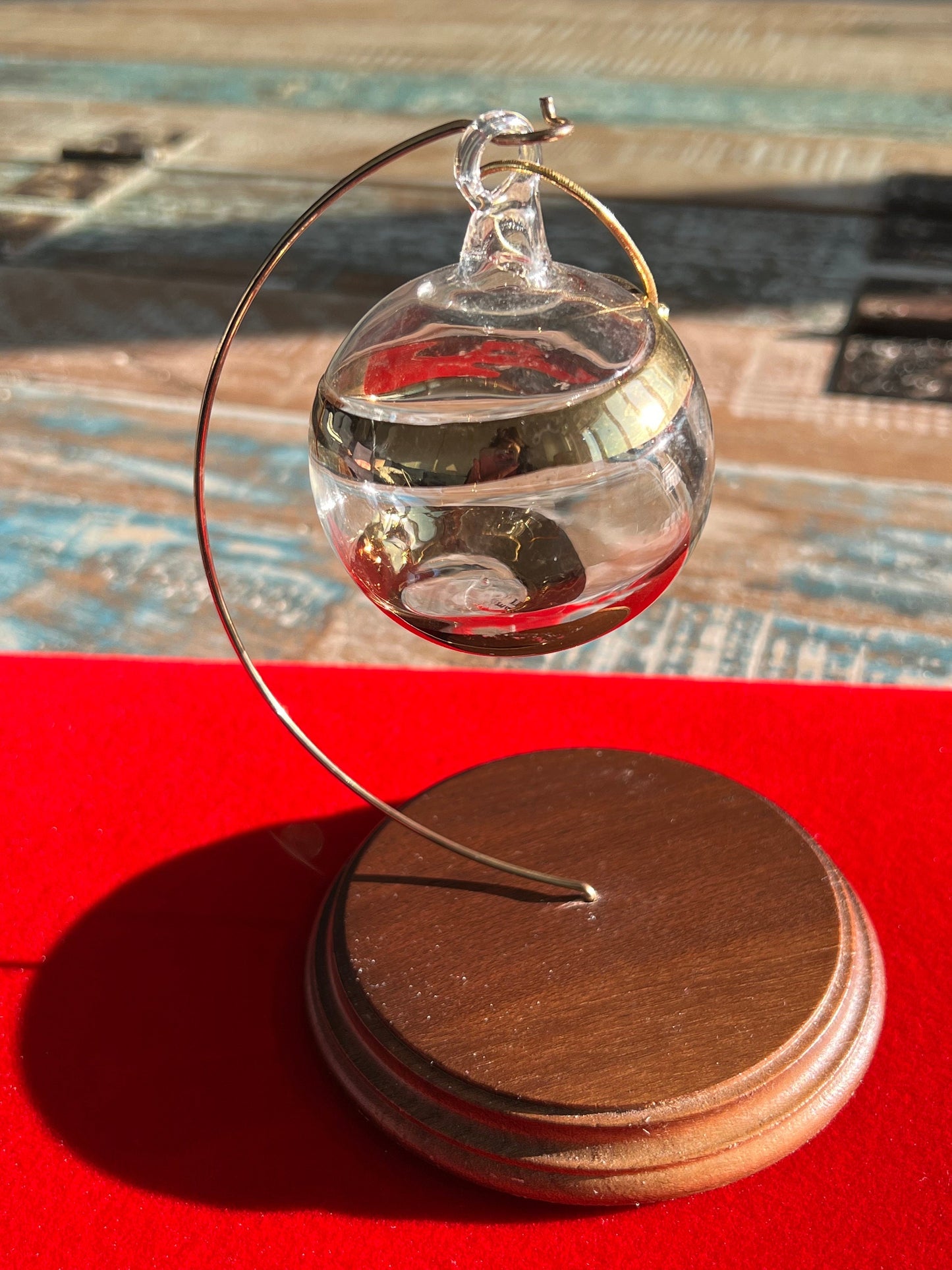 Vintage Gold Glass Ball Christmas Ornament, Glass Gold Swirl, Made in Italy, Glass Art, Christmas Holiday, Lover Antiques