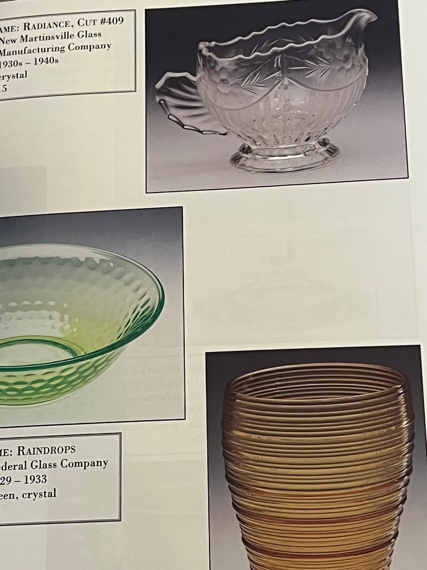 Florences Glassware Pattern Identification Guide, Glass Book from 1920’s- 1960’s, Glass Art Book, Lover Antiques and Vintage