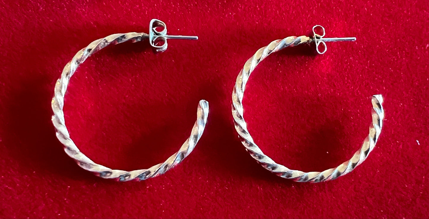 Vintage Hoop Earrings Set of 3, Hoops Jewelry Collection, earrings large medium small hoops, jewelry, Lover Antiques and Vintage