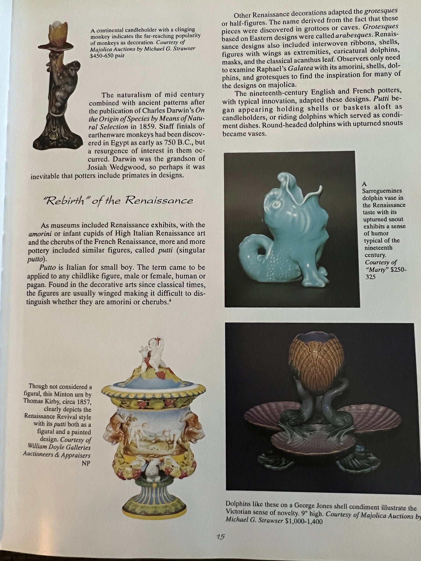 Majolica Figures Hardcover Book, with Values, Ceramics Guide, by Helen Cunningham, Ceramics book, Lover Antiques