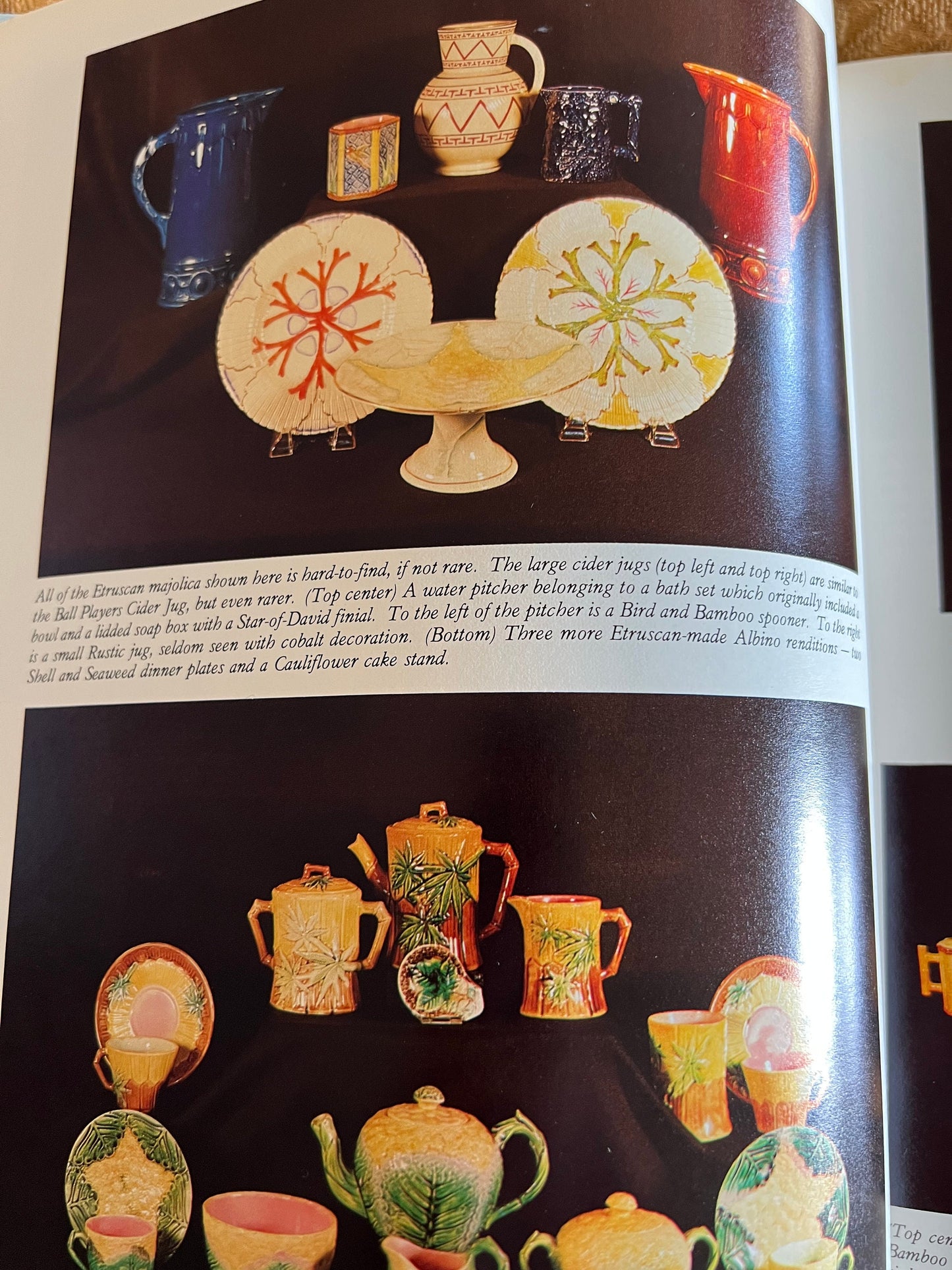 American Majolica 1950-1900 Book, by M. Charles Robert, Pottery Company, Bennett Brothers, Rockingham Ware, Lover Antiques and Vintage