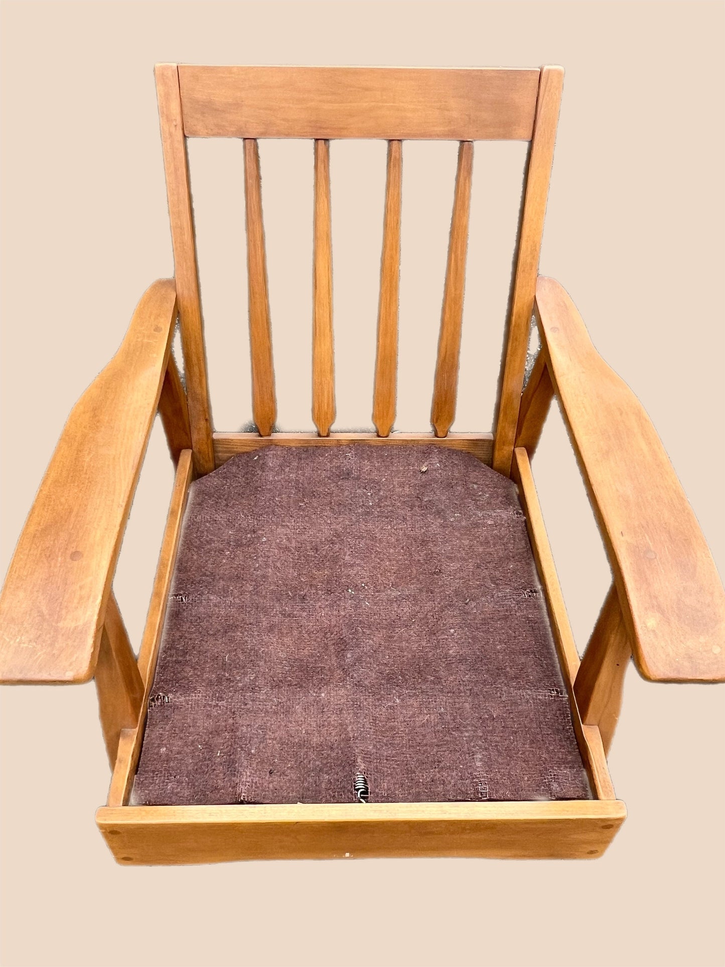 Cushman Colonial Creations Londonderry Chair No. 5385, Green Cushion Paddle Arm Chair, Cushman Mid Century Modern, Lover Antiques