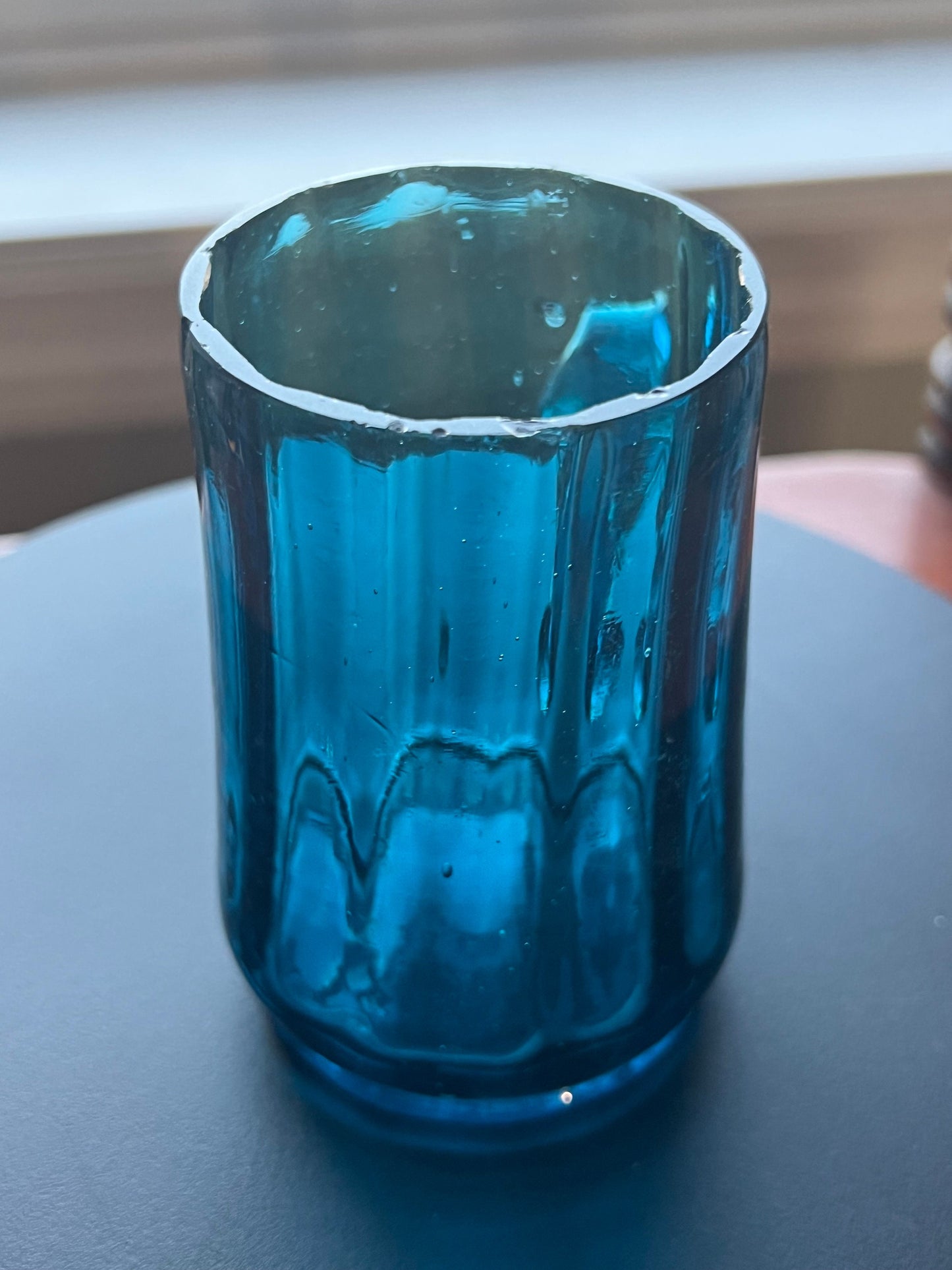 Vintage Blue Glass Cup, Blue Glass with Handle, Lover Antiques and Vintage