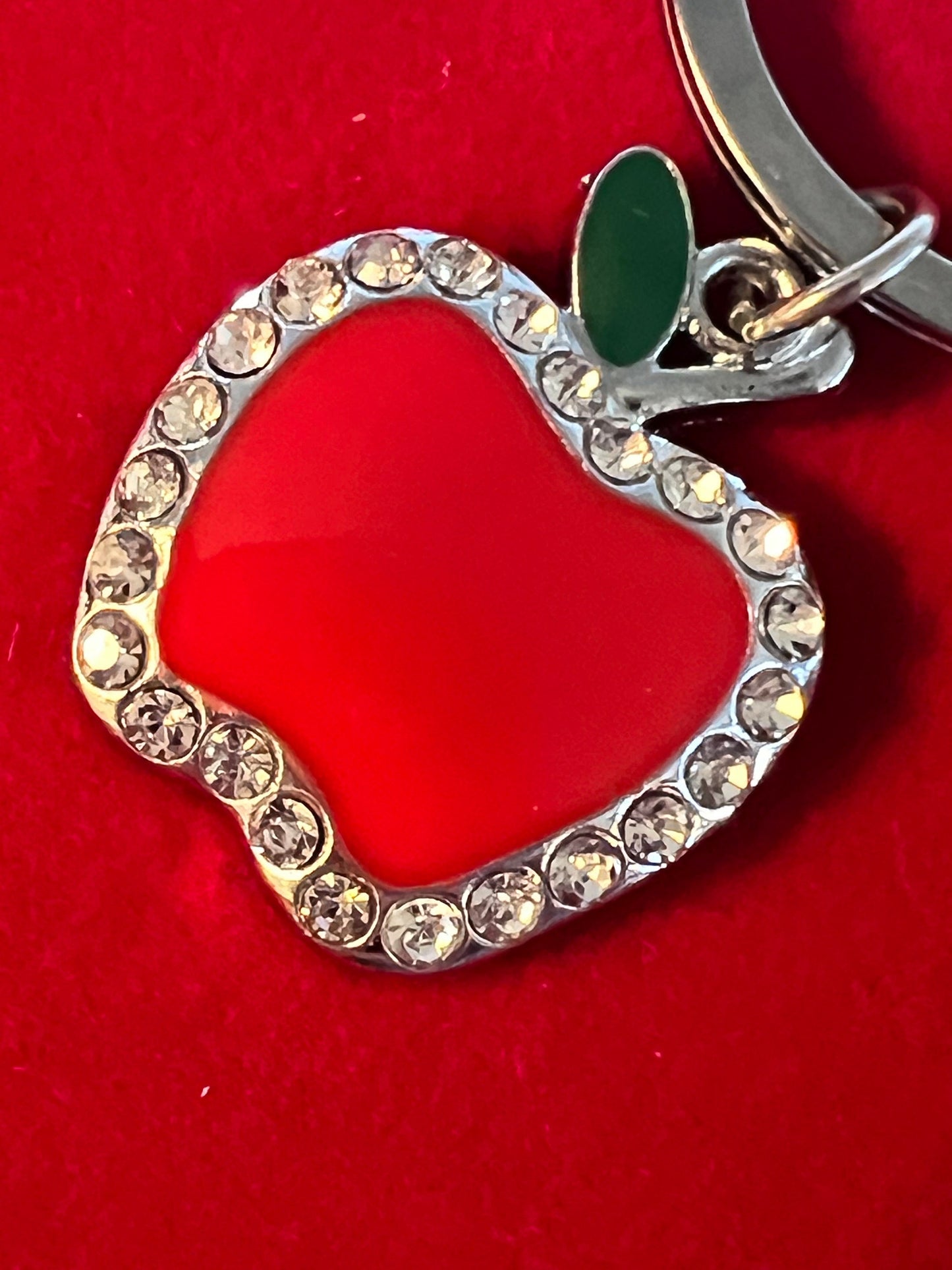 Apple Teacher Gift, Pretty Apple Keychain, Thank You Gift to a Teacher, Lover Antiques and Vintage