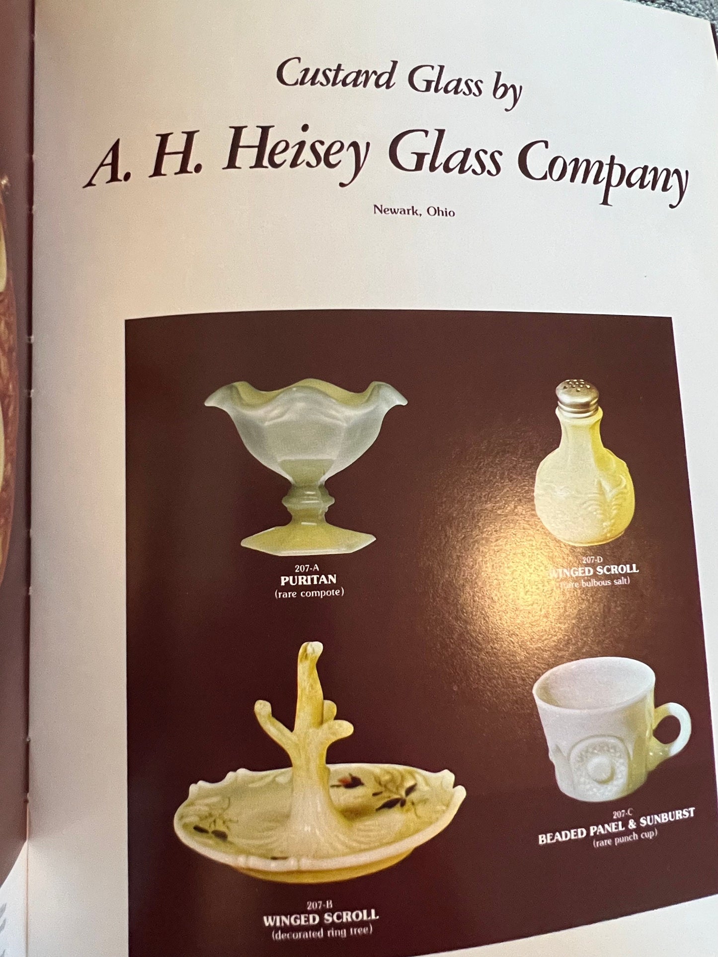 Encyclopedia of Victorian Colored Pattern Glass Book 4, Custard Glass From A-Z Guide, Glass Guide Book by William Heacock