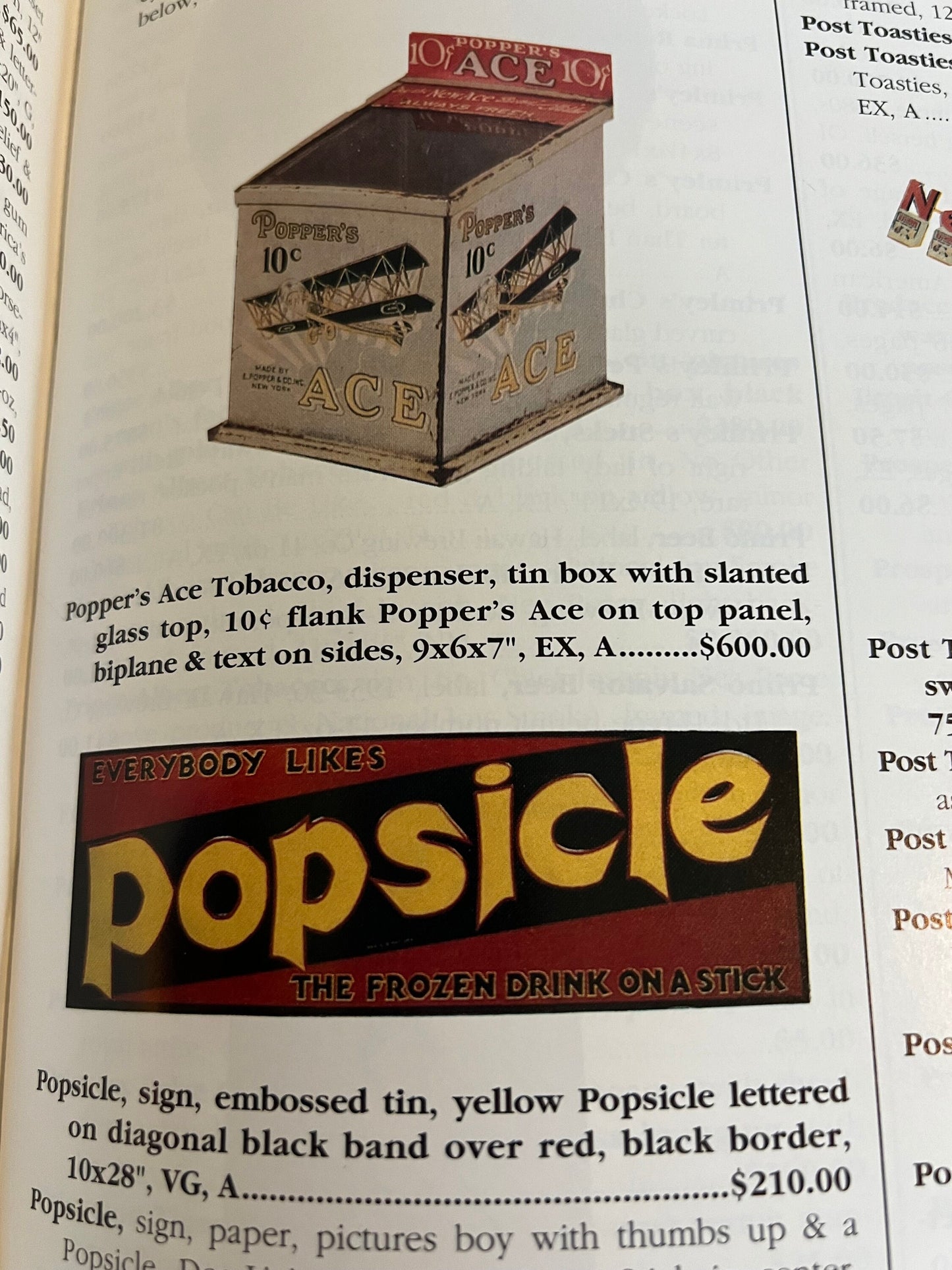Huxford’s Collectible Advertising Book, An Illustrated Value Guide Second Edition, Pepsi Cola, Collectible Tins, Lover Antiques and Vintage