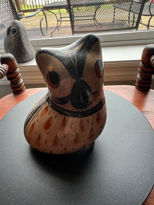 Vintage Solis Tonala Mexican Pottery Owl, Ken Edwards Pottery, Owl Art, Mid-Century Modern Pottery, Bird Lover Antiques and Vintage