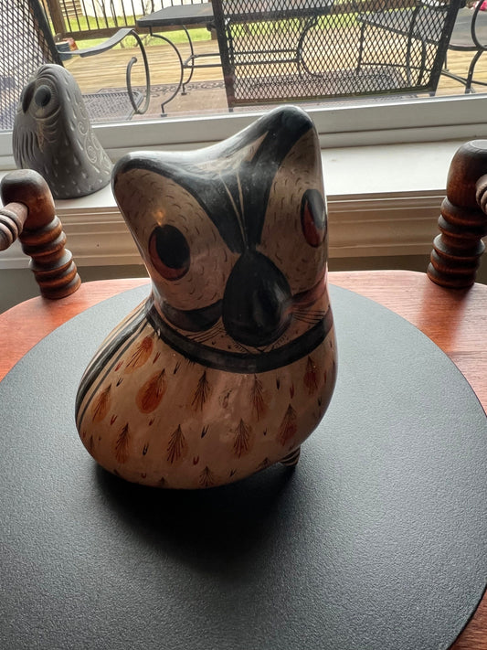 Vintage Solis Tonala Mexican Pottery Owl, Ken Edwards Pottery, Owl Art, Mid-Century Modern Pottery, Bird Lover Antiques and Vintage