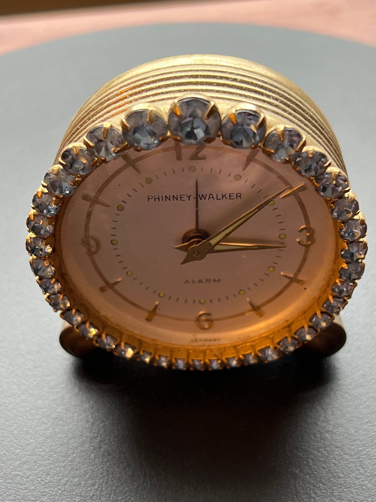 Vintage Phinney Walker Blue Swarvoski Alarm Clock, Swarvoski Stones, Nieman Marcus Clock, Blue Swarvoski Clock, Lover Antiques and Vintage