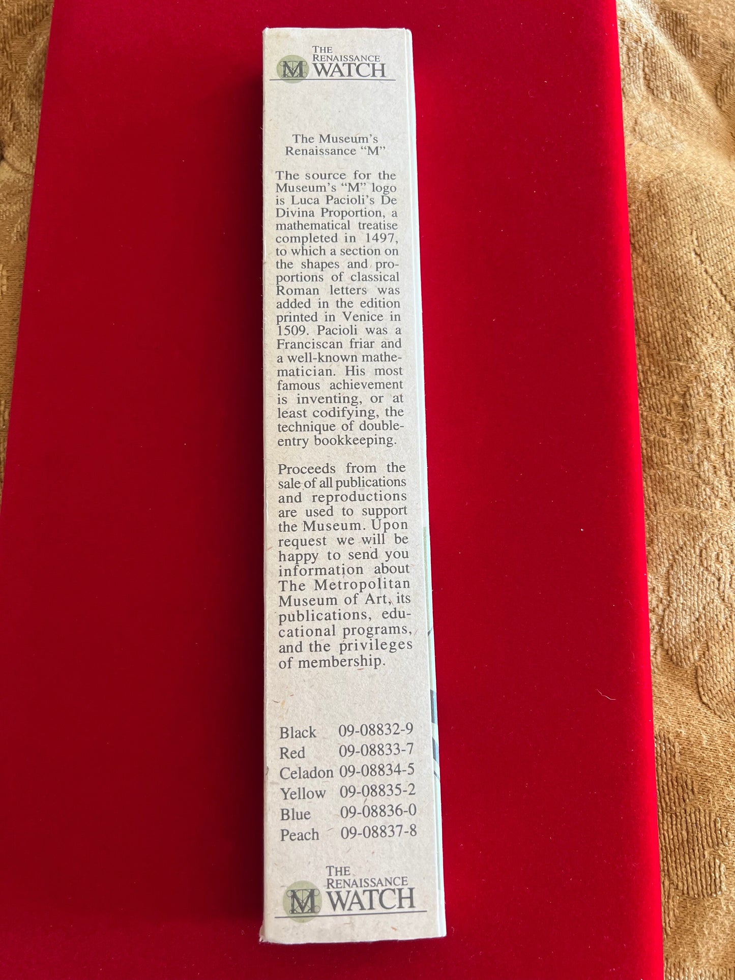 Vintage Metropolitan Museum of Art Watch, The Renaissance Watch, Brand New in Package, Vintsge Met Watch, Lover Antiques and Vintage