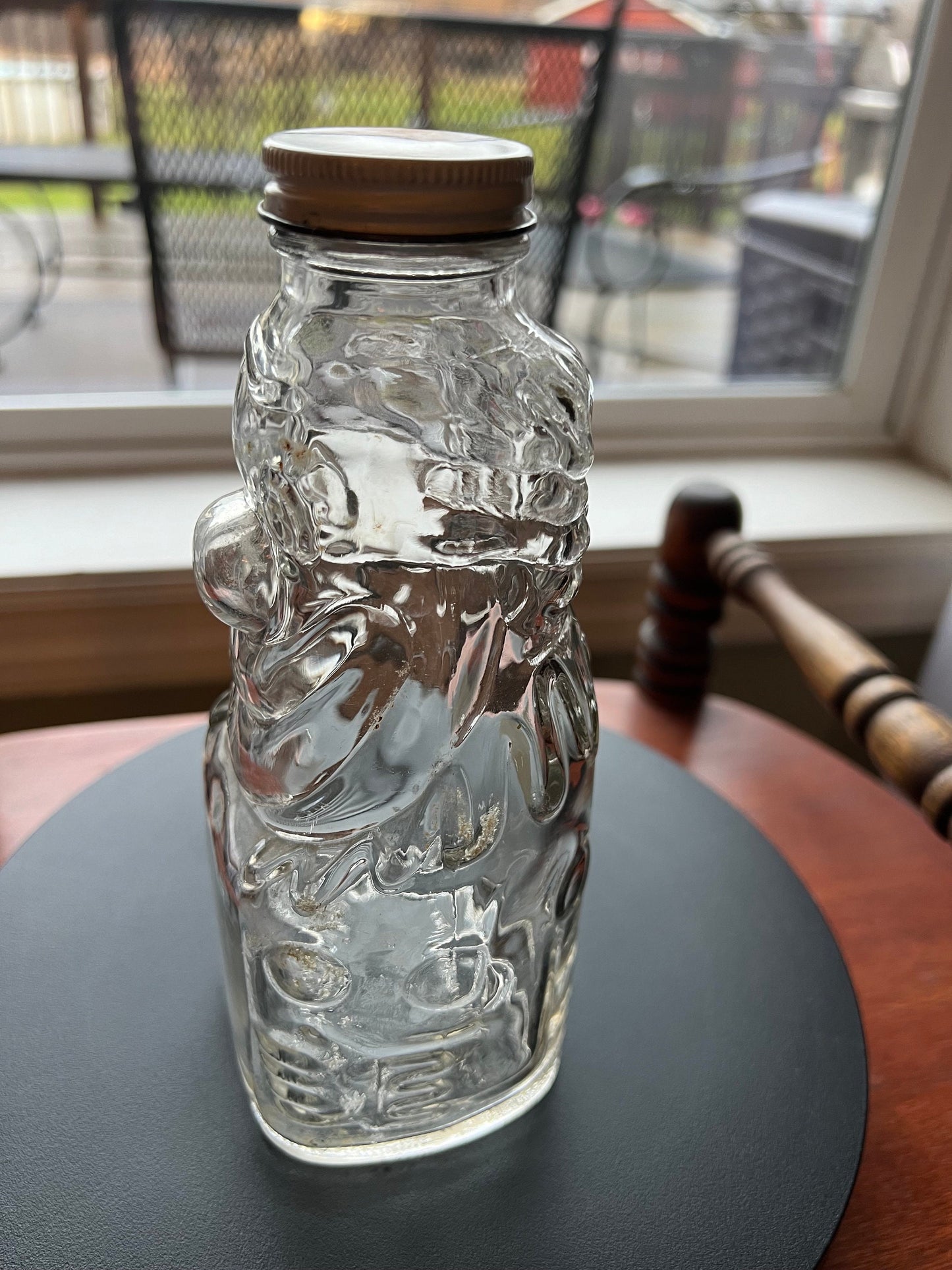 Vintage Clown Glass Bank with Metal Lid, Grapette Co., Camden Ark, Clown Sculpture Figurine, Grapette Soda Clown, Lover Antiques and Vintage