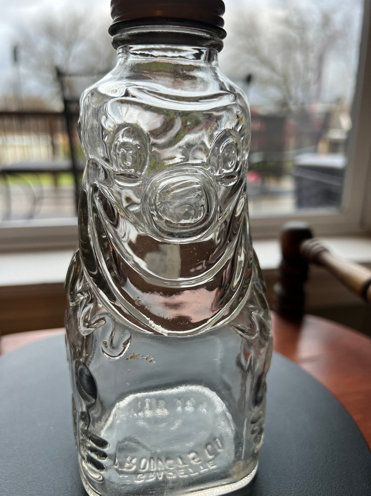 Vintage Clown Glass Bank with Metal Lid, Grapette Co., Camden Ark, Clown Sculpture Figurine, Grapette Soda Clown, Lover Antiques and Vintage