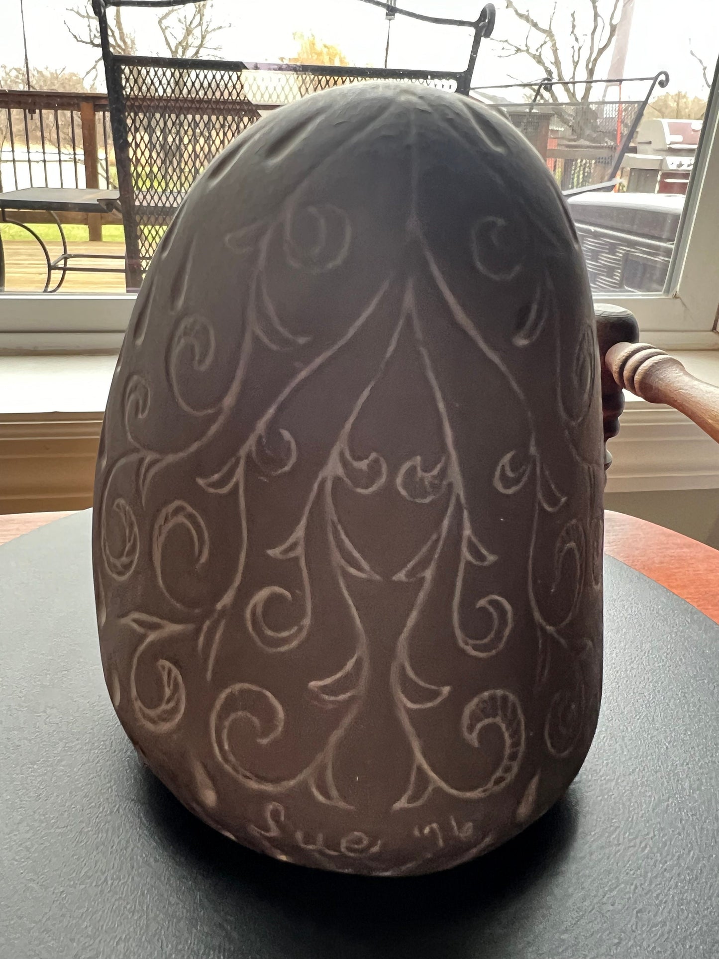 Vintage Tonala Mexican Pottery Owl, Signed Sue ‘76, Ken Edwards Pottery, Owl Art, Mid-Century Modern Pottery, Lover Antiques and Vintage