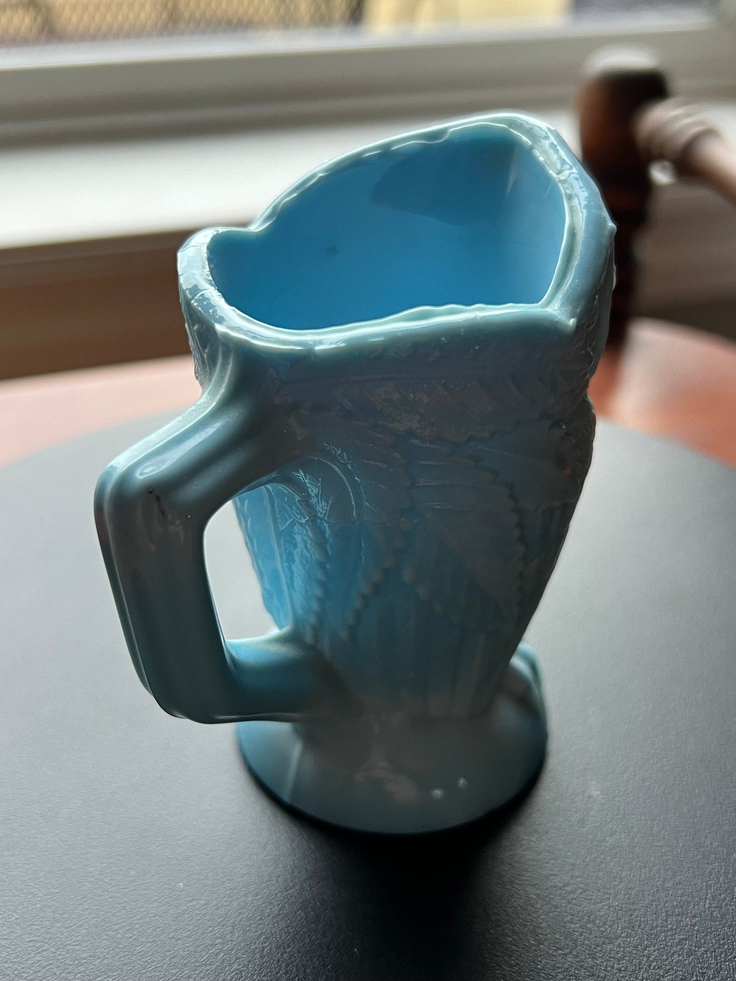 Antique EAPG Owl Blue Glass Toothpick Holder, Blue Owl Art Glass, Owl Toothpick Holder, Vintage Container, Lover Antiques and Vintage