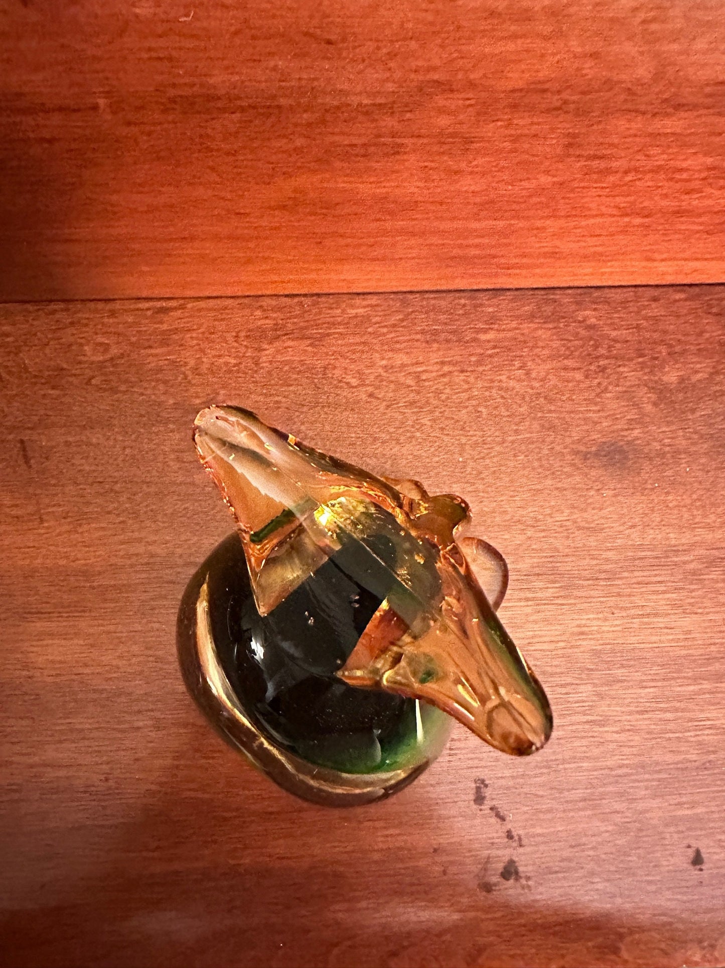 Vintage Murano Glass Owl, made with 24k Gold, Murano Glass Art, Lover Antiques and Vintage
