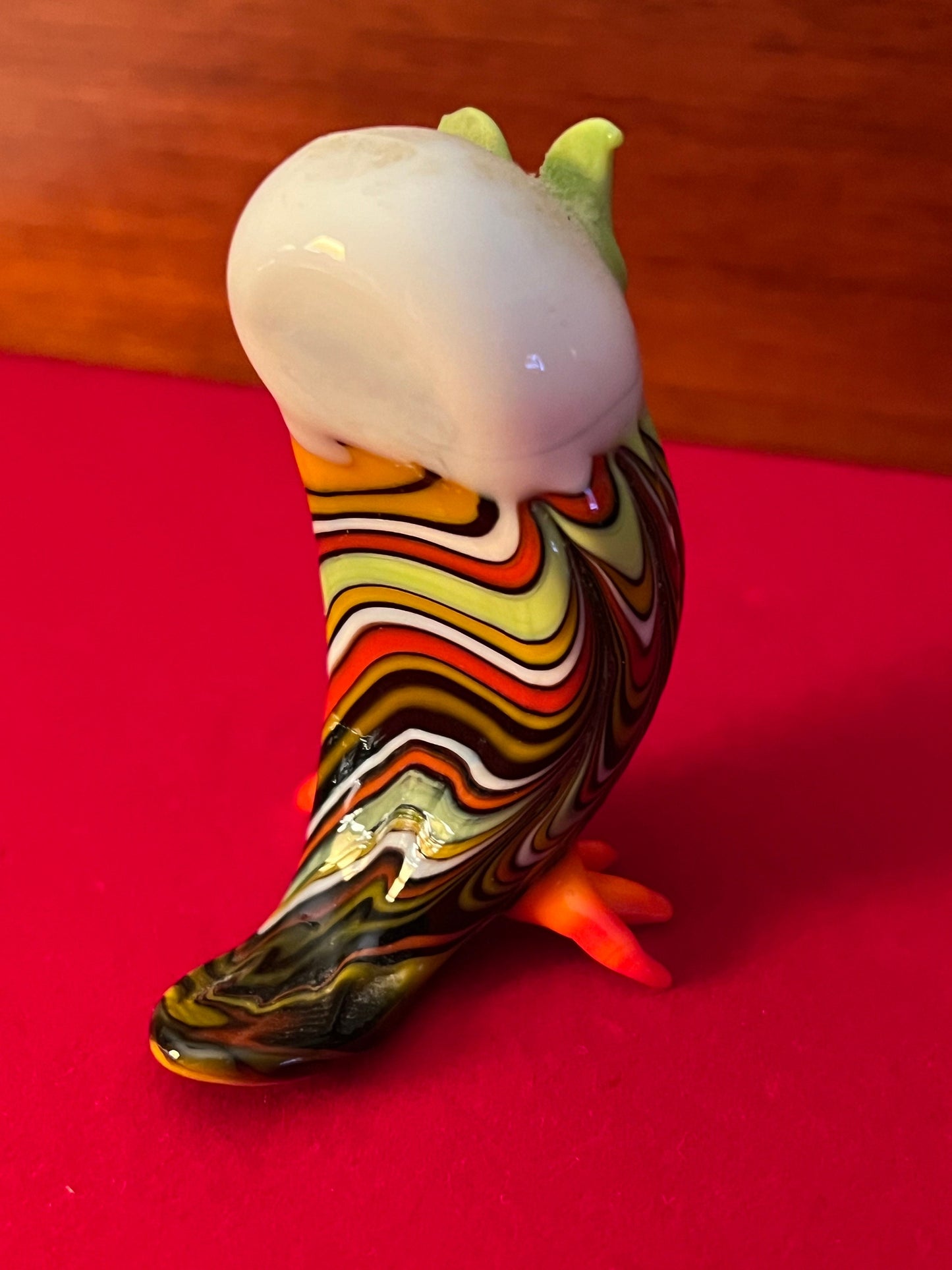 Vintage Murano Colorful Glass Owl, Glass Owl Figure, Owl Figurine, Lover Antiques and Vintage