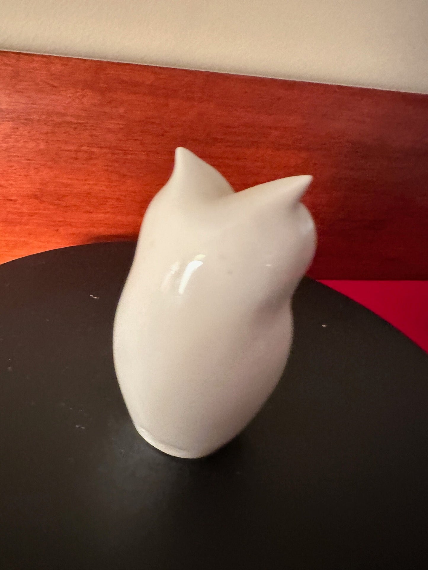Vintage Oggetti Realizzati con Impasti de Limoges Owl, Capodimonte Porcelain Owl, Swarvoski Faceted Eyes, Porcelain Owl, Made in Italy Owl