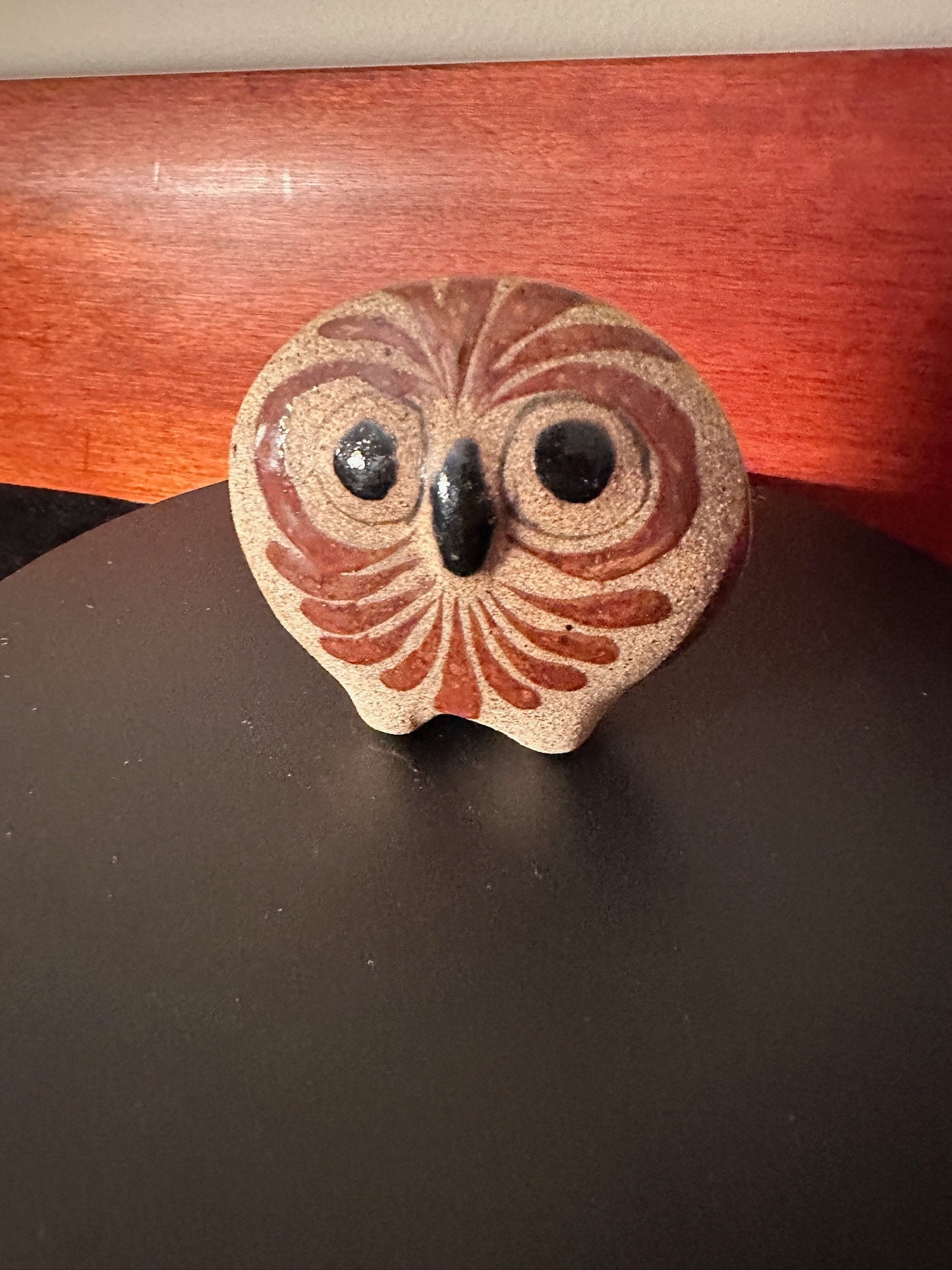 Vintage Tonala Mexican Pottery Owl, signed CAT, Ken Edwards Pottery, Owl Art, Mid-Century Modern Pottery, Bird Lover Antiques and Vintage