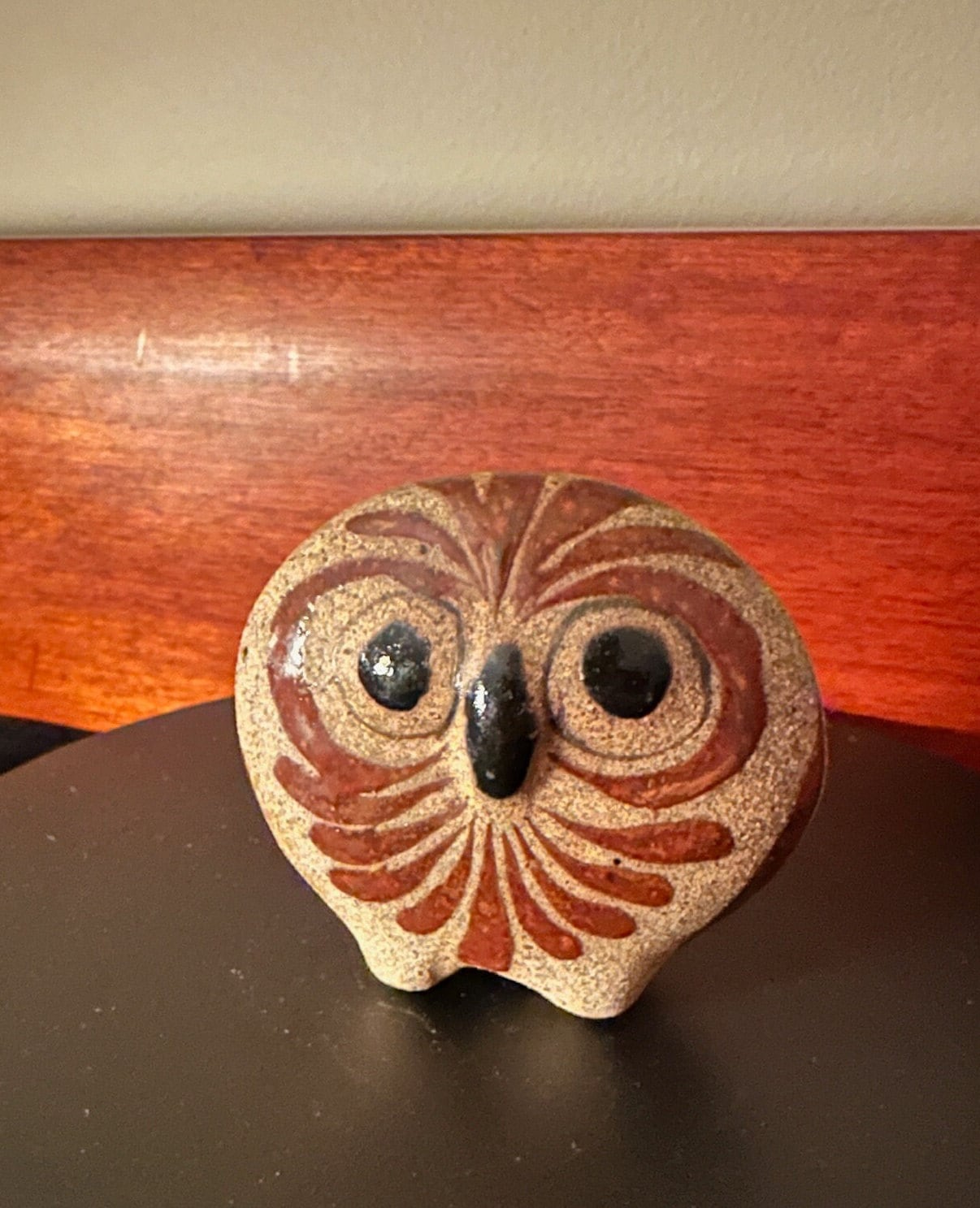 Vintage Tonala Mexican Pottery Owl, signed CAT, Ken Edwards Pottery, Owl Art, Mid-Century Modern Pottery, Bird Lover Antiques and Vintage
