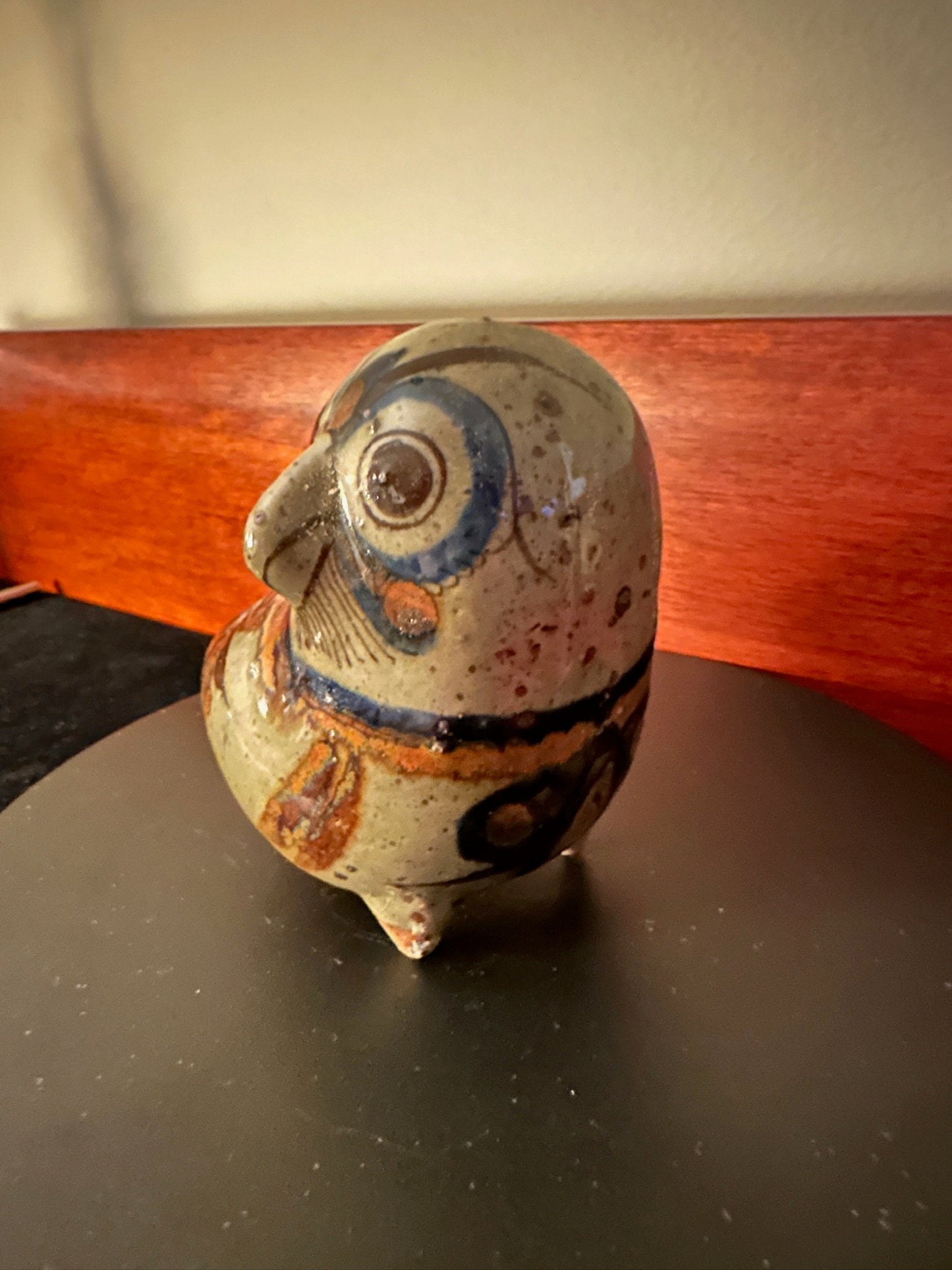 Vintage Tonala Mexican Pottery Owl, signed CAT, Ken Edwards Pottery, Owl Art, Mid-Century Modern Pottery, Bird Lover Antiques and Vintage