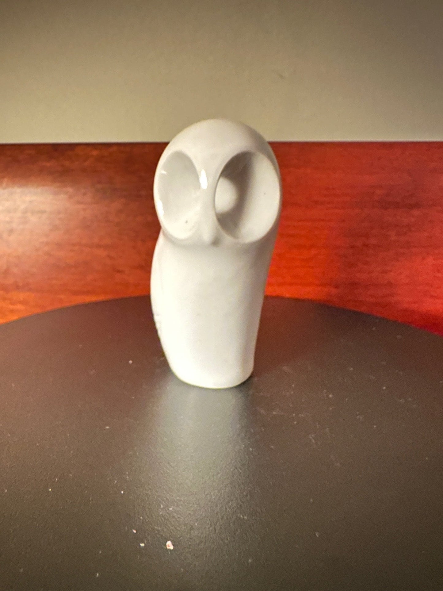 Vintage Porcelain Owl Figurine, Art Deco Style Owl, design by Jaraslav Jezek, Royal Dux Bohemia, Lover Antiques