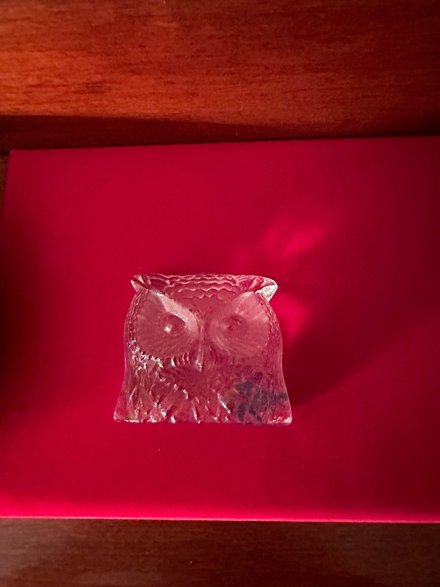 Vintage Glass Owl Paperweight by Swedish Nybo, Vintage Glass Art Owl, Swedish Glass Owl, Lover Antiques and Vintage