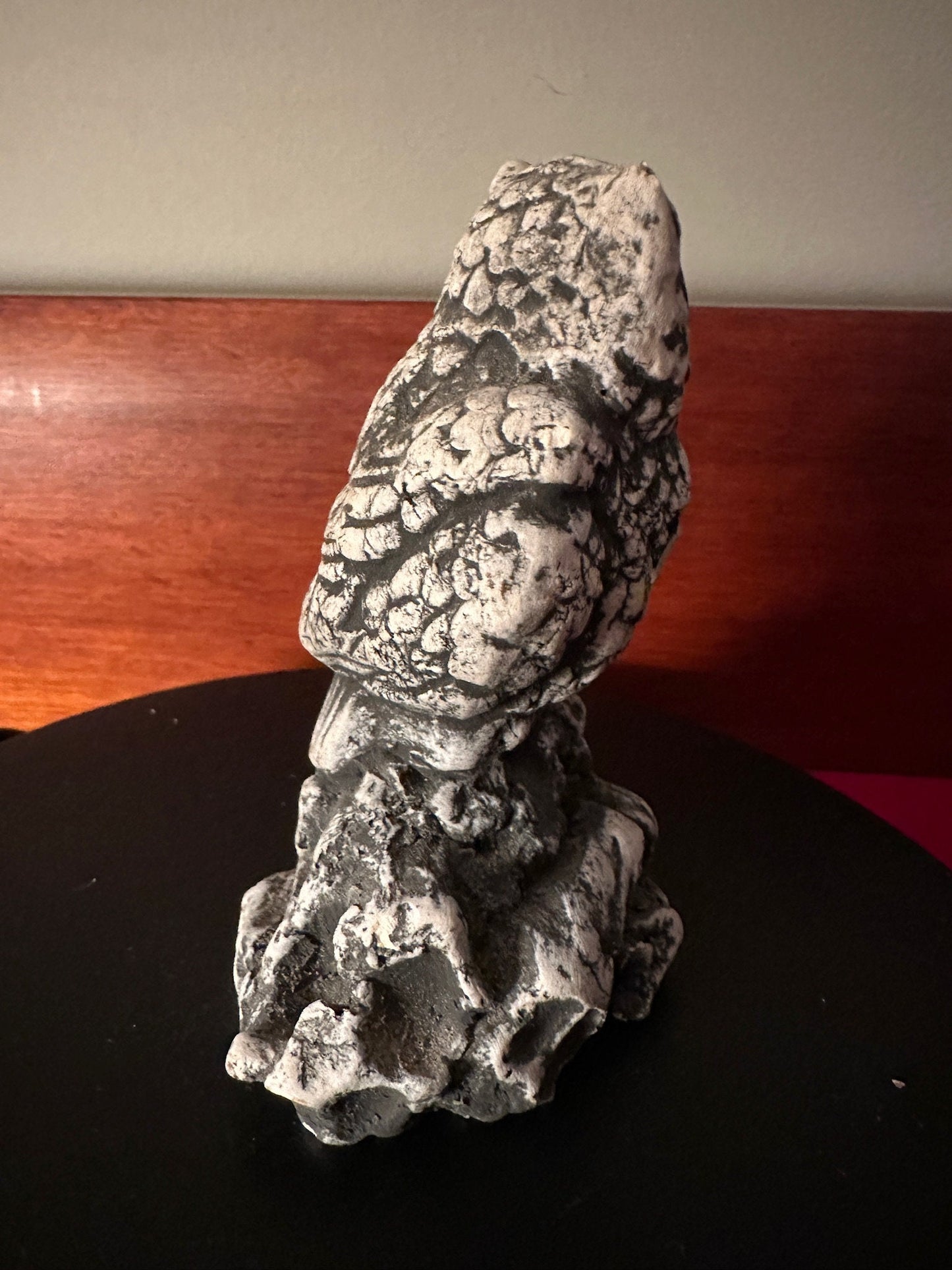 Vintage Owl from Mount St. Helen’s Ash, Clay Owl Collectible Figurine, Signed Stan, Lover Antiques and Vintage