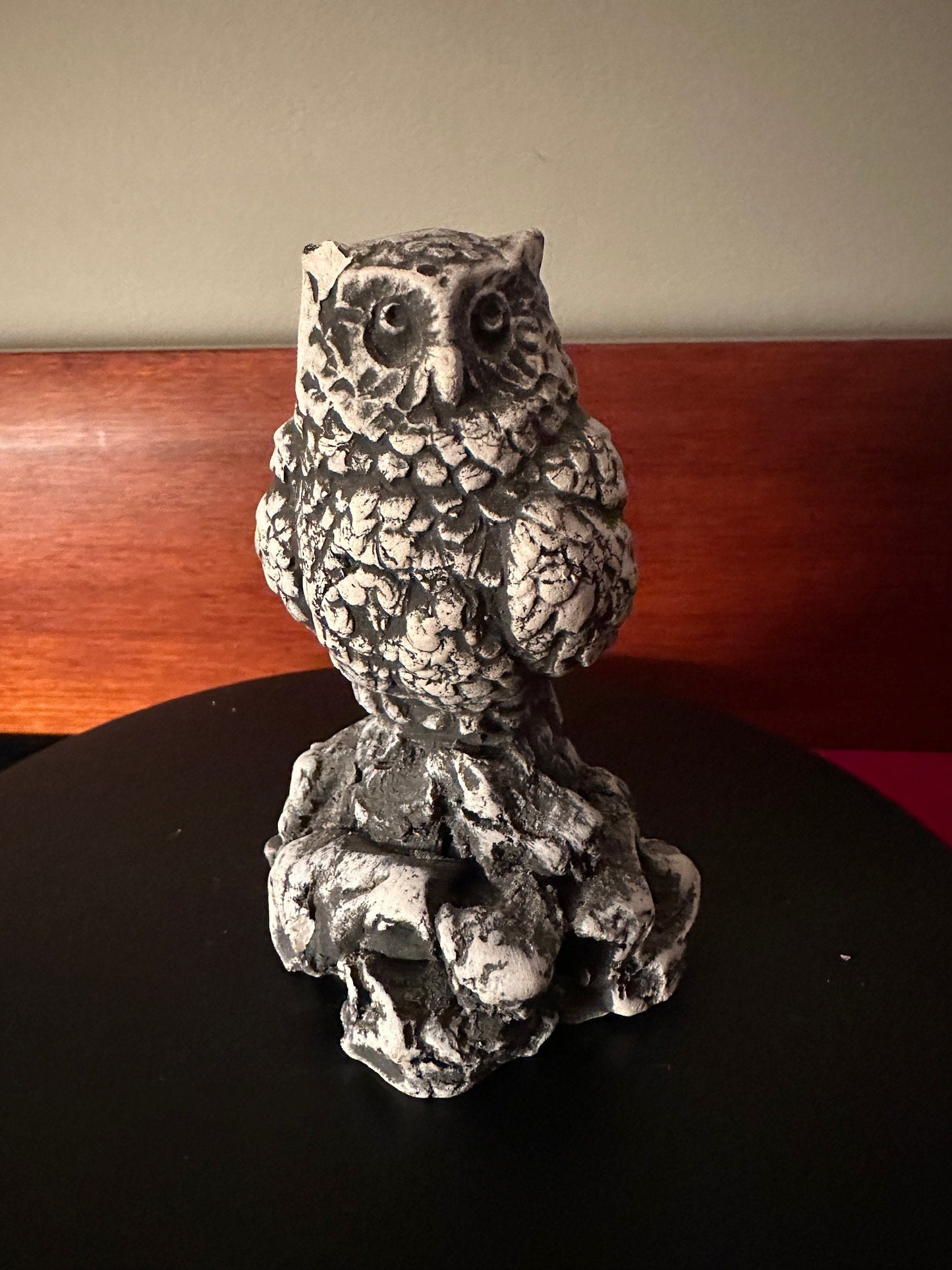Vintage Owl from Mount St. Helen’s Ash, Clay Owl Collectible Figurine, Signed Stan, Lover Antiques and Vintage