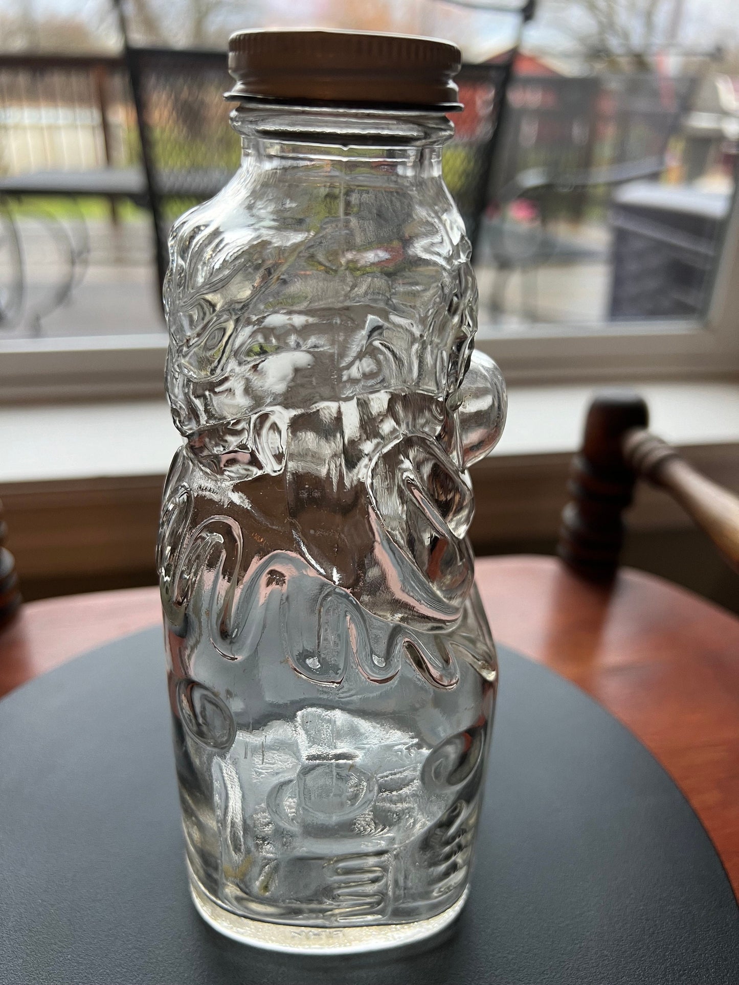 Vintage Clown Glass Bank with Metal Lid, Grapette Co., Camden Ark, Clown Sculpture Figurine, Grapette Soda Clown, Lover Antiques and Vintage