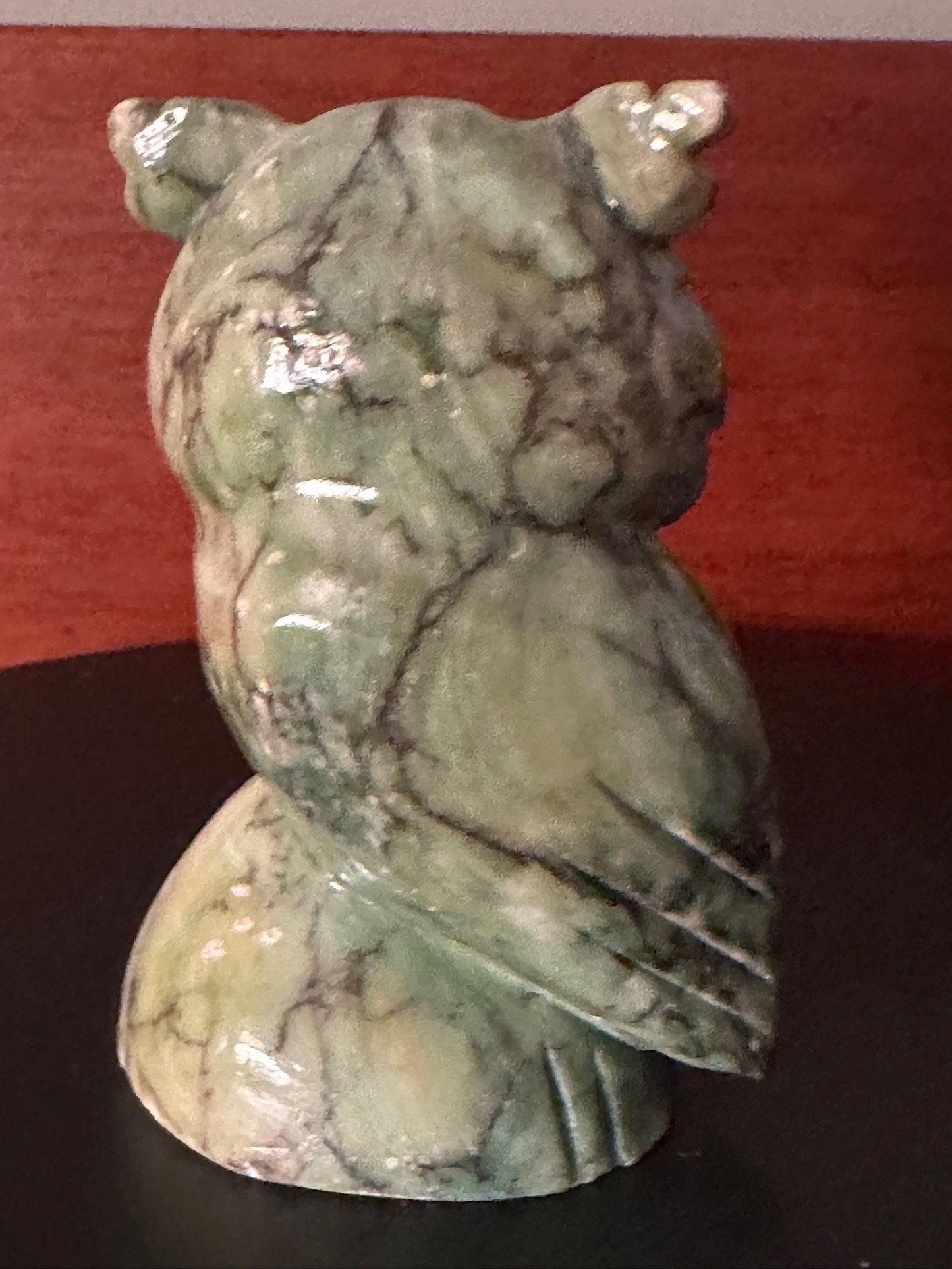 Vintage Alabaster Stone Owl, Made in Italy, Vintage Stone Owl, Stone Owl Figure, Lover Antiques and Vintage