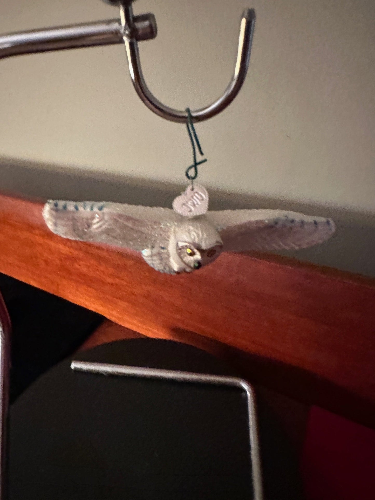 Vintage Glass Flying Owl, Owl in Flight Ornament, Owl Christmas Holiday, Lover Antiques and Vintage