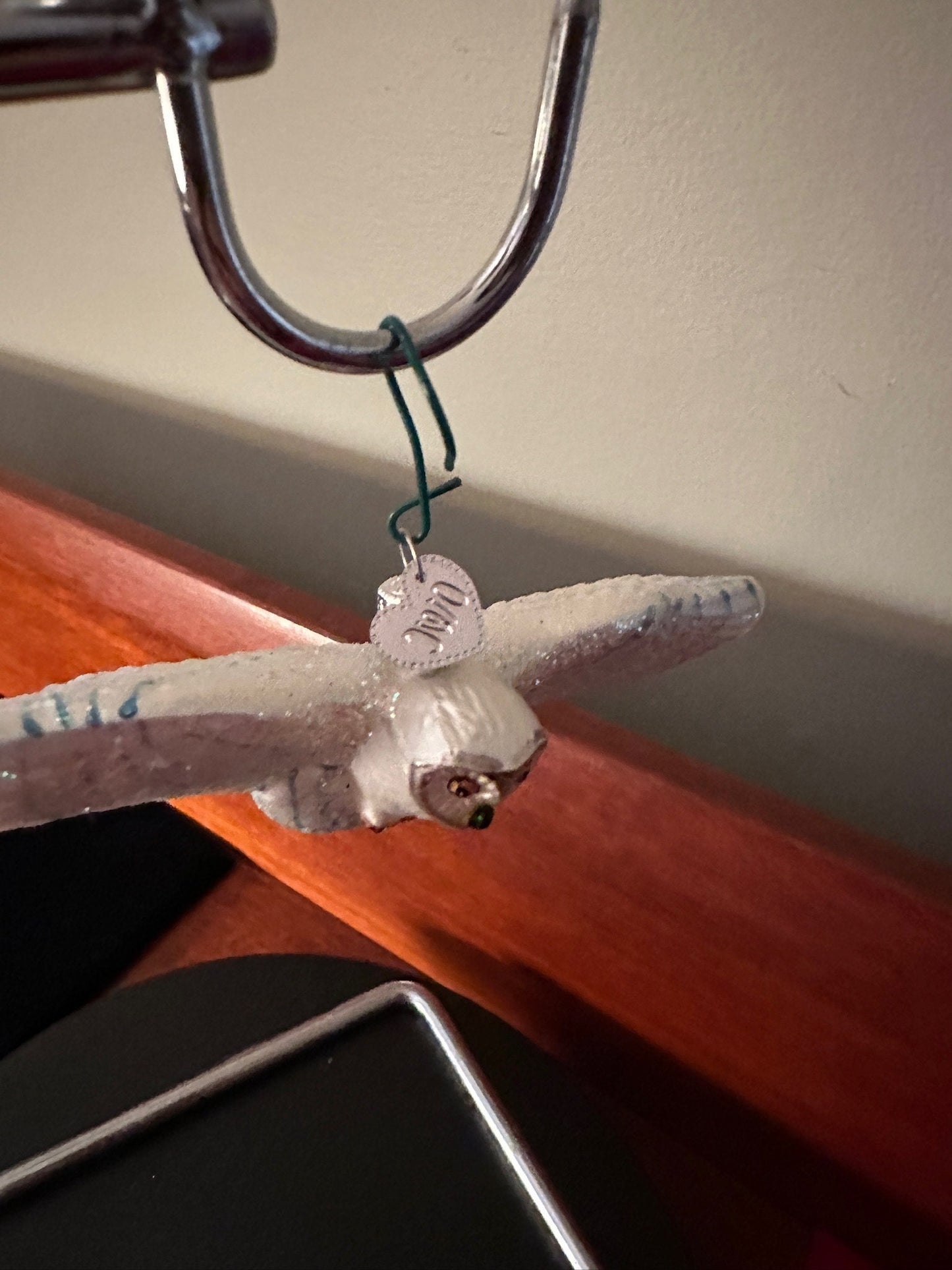 Vintage Glass Flying Owl, Owl in Flight Ornament, Owl Christmas Holiday, Lover Antiques and Vintage