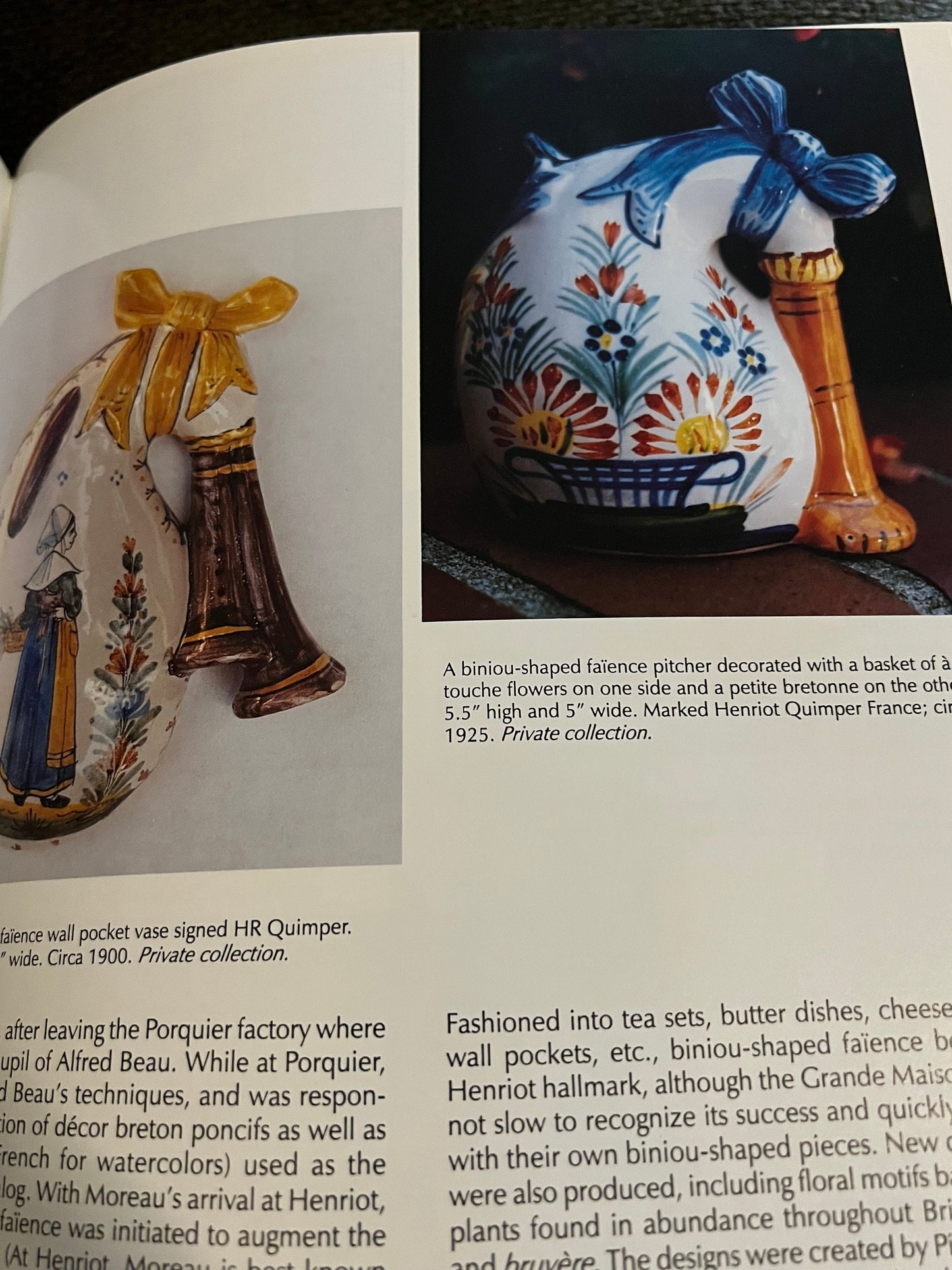 Quimper Pottery A Guide to Origins, Styles, and Values Book, by Adela Meadows, Pottery Book, Lover Antiques and Vintage