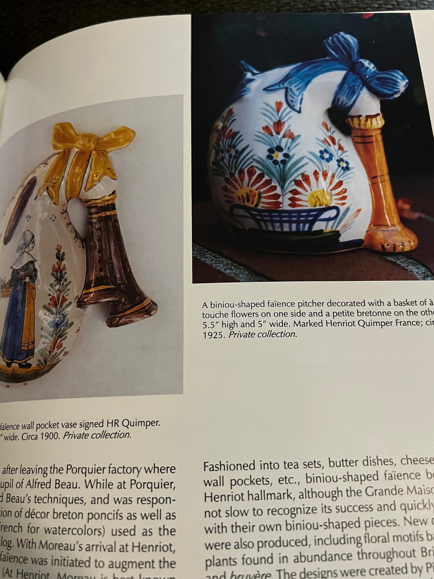 Quimper Pottery A Guide to Origins, Styles, and Values Book, by Adela Meadows, Pottery Book, Lover Antiques and Vintage