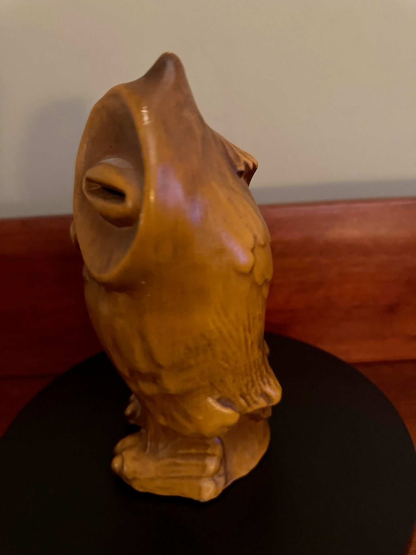 Vintage Haeger Winking Owl Coin Bank #8036, Brown Owl Bank, Winking Owl Figurine, Lover Antiques and Vintage